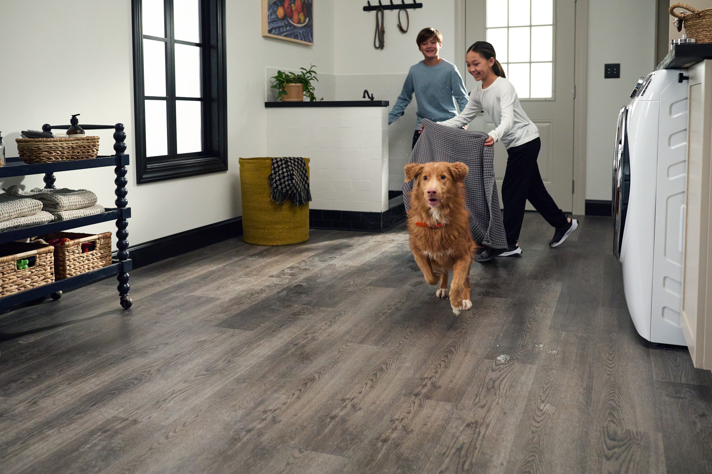 STAINMASTER PetProtect (Sample) Wendover Brown Oak Waterproof Wood Look  Interlocking Luxury Vinyl Plank in the Vinyl Flooring Samples department at