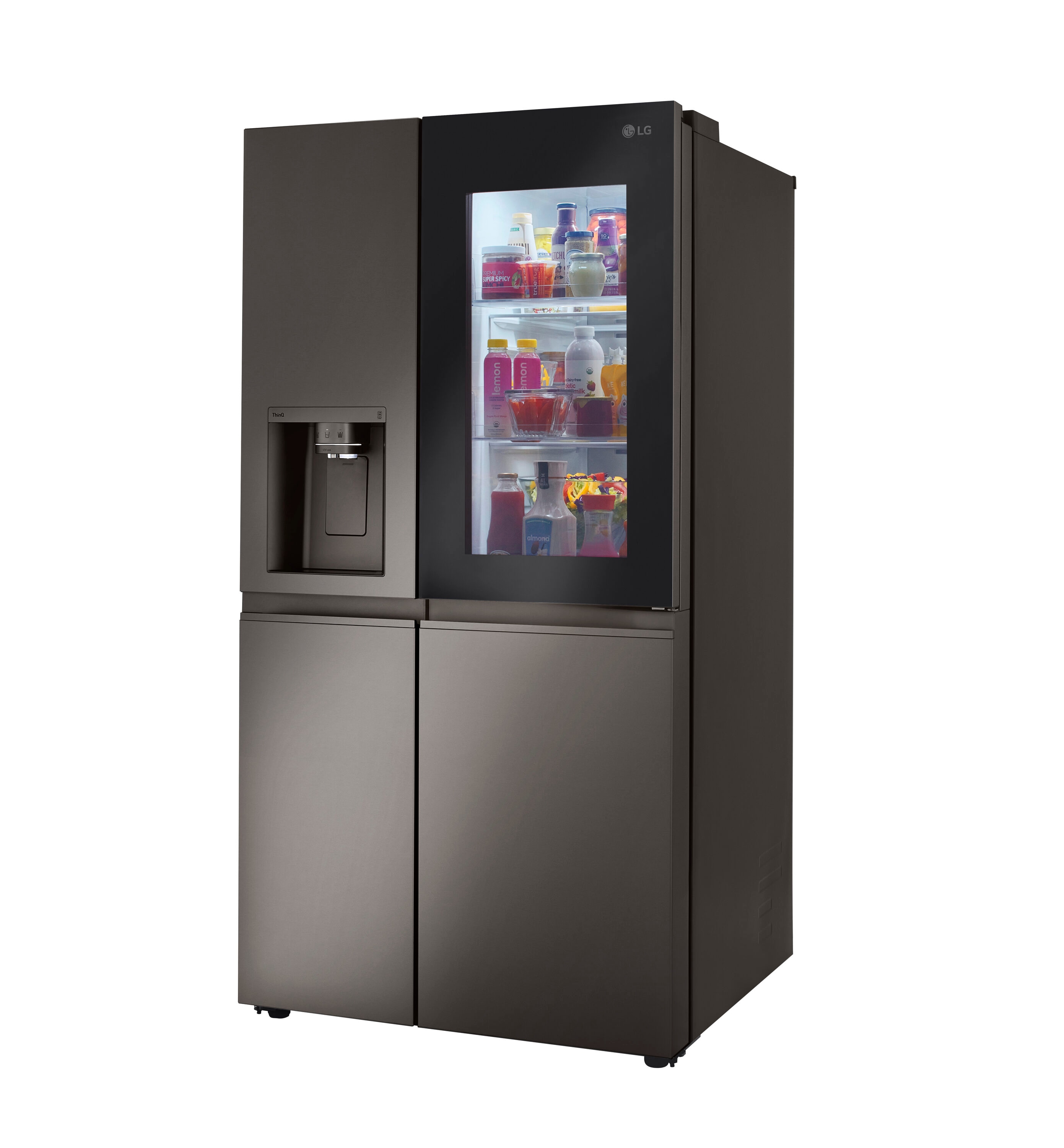 LG LRSOS2706S 36 Inch Freestanding Side by Side Smart Refrigerator with  27.1 Cu. Ft. Total Capacity, Edge-to-Edge InstaView®, Dual Ice Maker,  UVnano™ Dispenser, Cool Guard Panel, ADA Compliant, and ENERGY STAR®  Certified