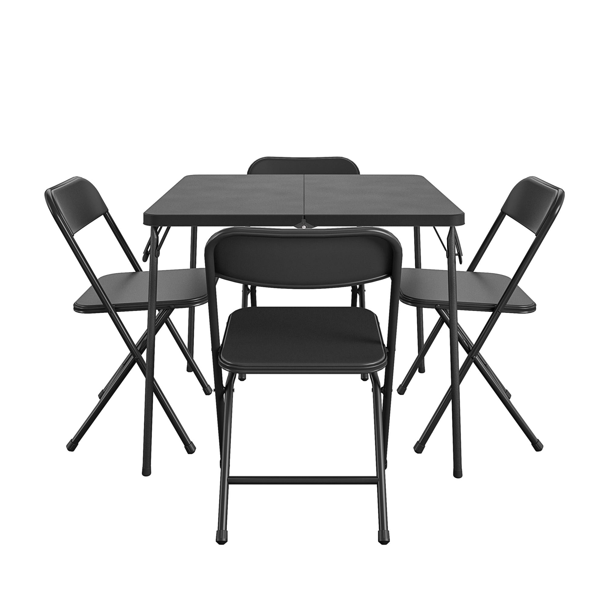 Cosco 34-in x 34-in 5-Piece Indoor or Outdoor Steel Folding Table and ...