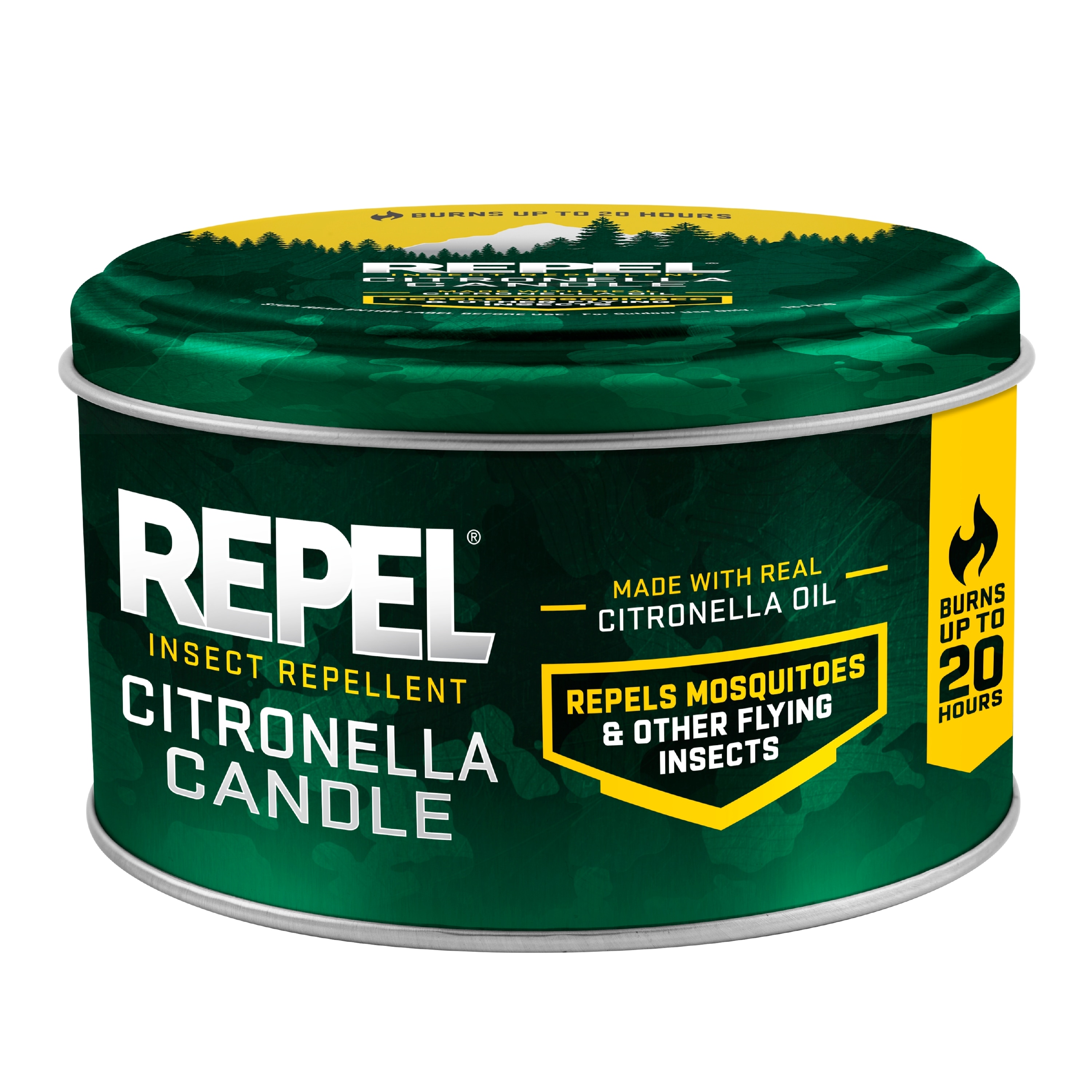 Repel HG-64090-4 Citronella Candle Insect lent 1-Wick Green Citronella Candle