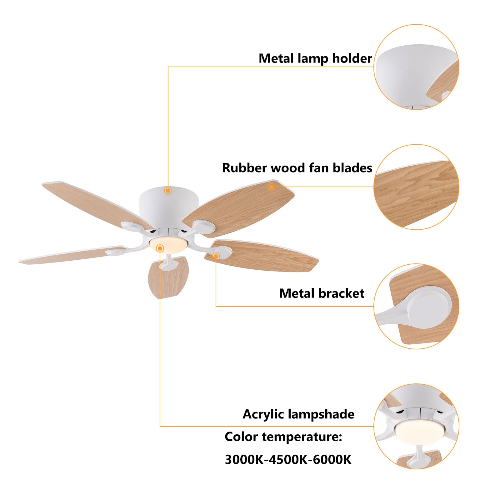 Oukaning JZUCOD-00460099 Ceiling-Fans - View #6
