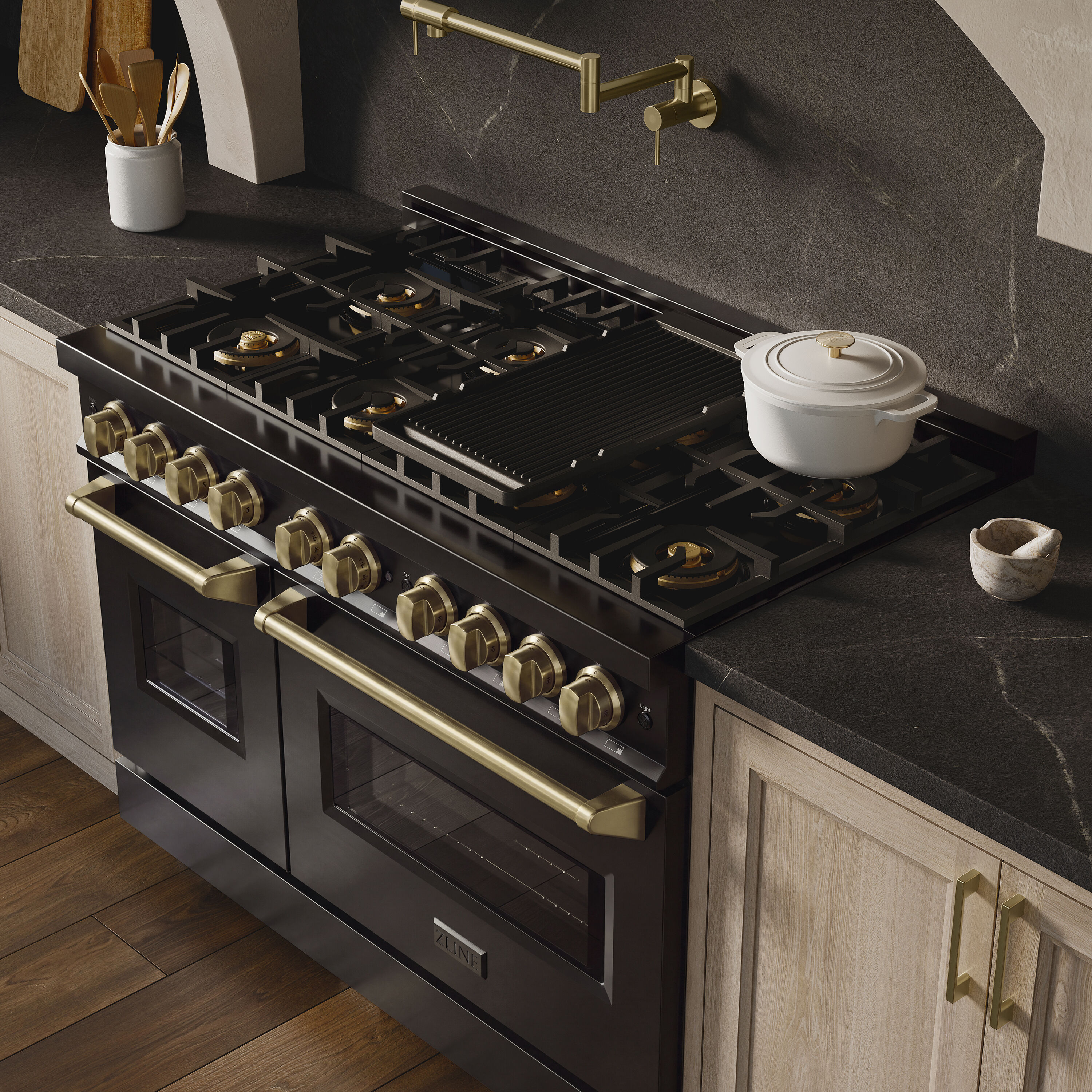 ZLINE KITCHEN & BATH PCGRBZ-48-CB Double-Oven-Gas-Ranges - View #7