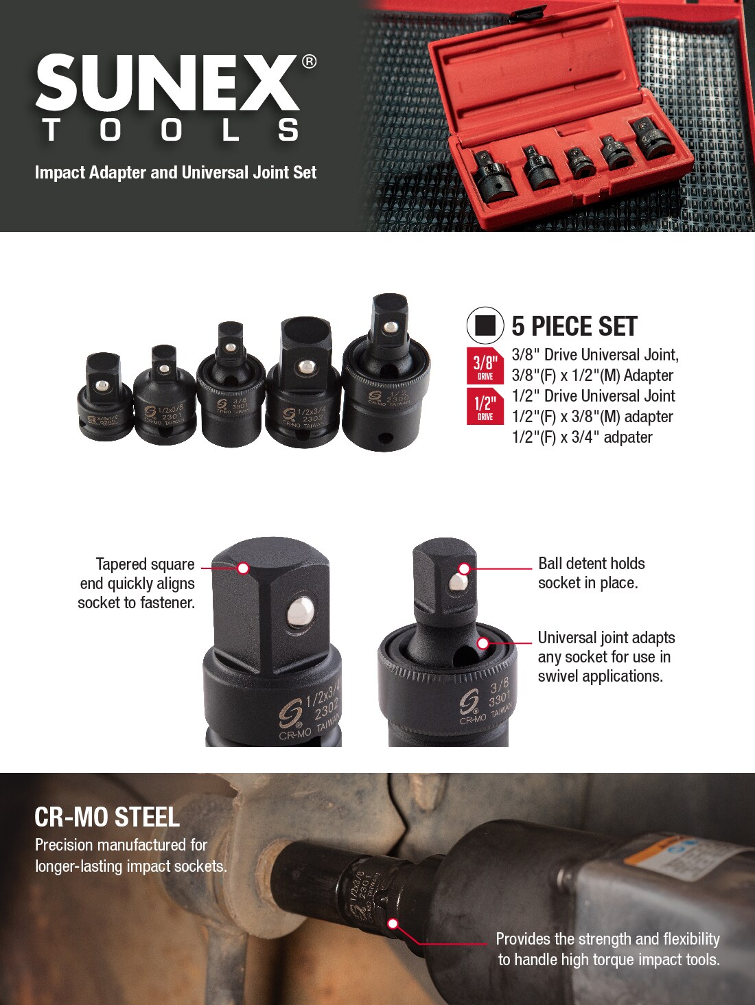 SUNEX TOOLS 3305 Impact-Socket-Sets - View #10