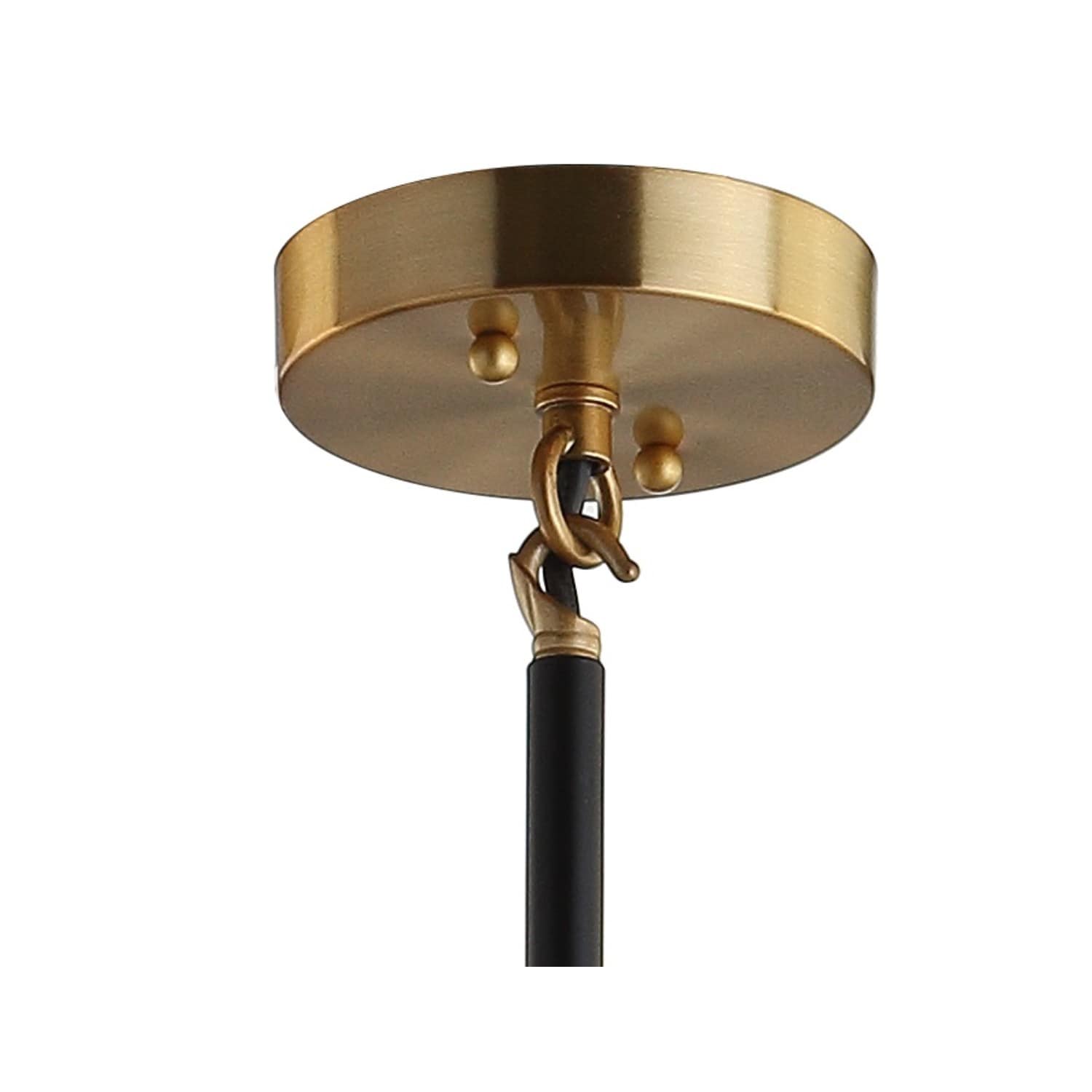 Caleb 28" Black and Brass Gold Sputnik LED Chandelier
