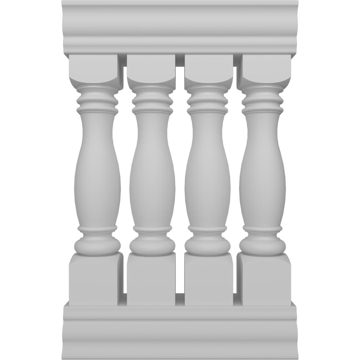 Ekena Millwork BALK40X024EMD FiberThane 2-Feet x 40-Inches Embassy Fiberglass Deck Rail Kit