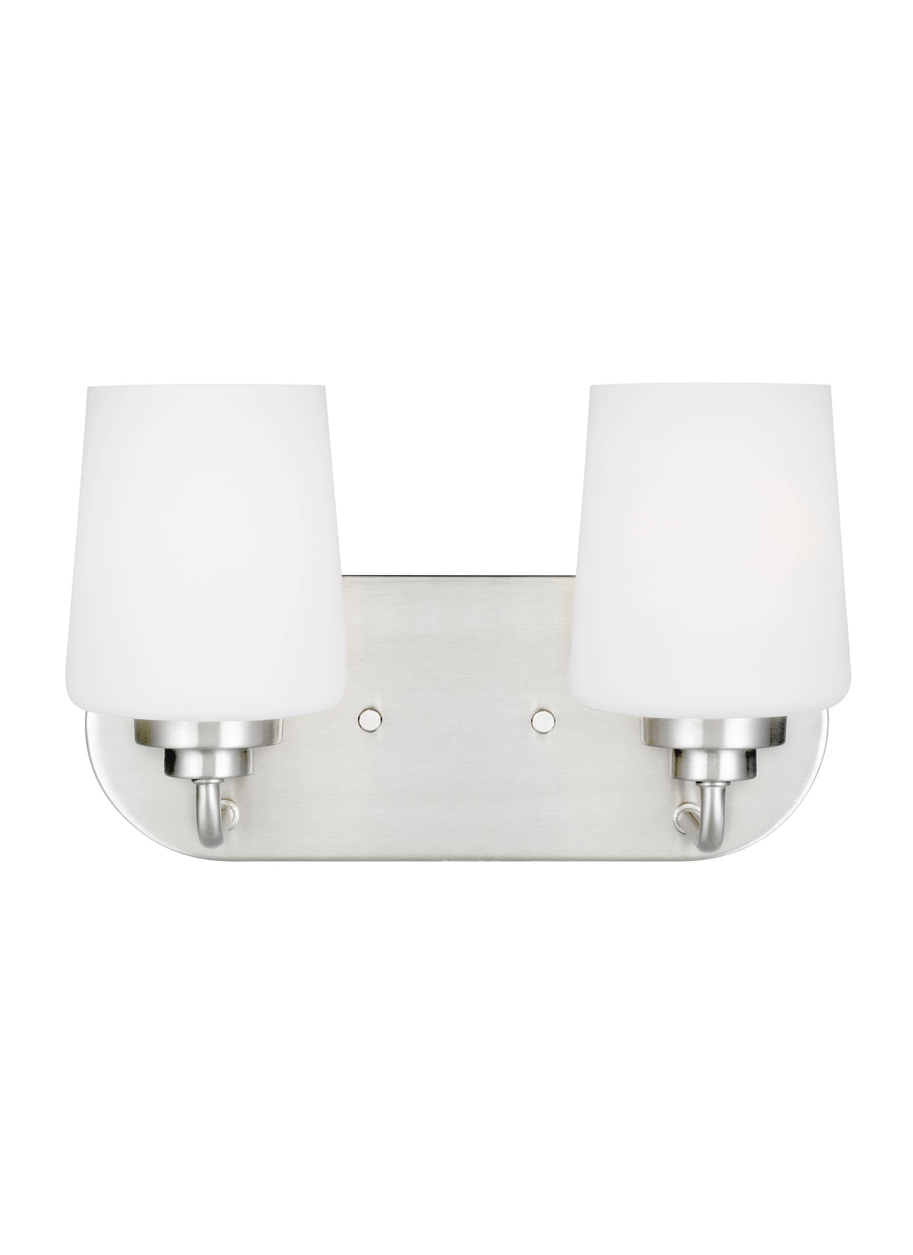 Generation Lighting 4402802-962 Windom 12-in 2 -Light Brushed Nickel Transitional Vanity light