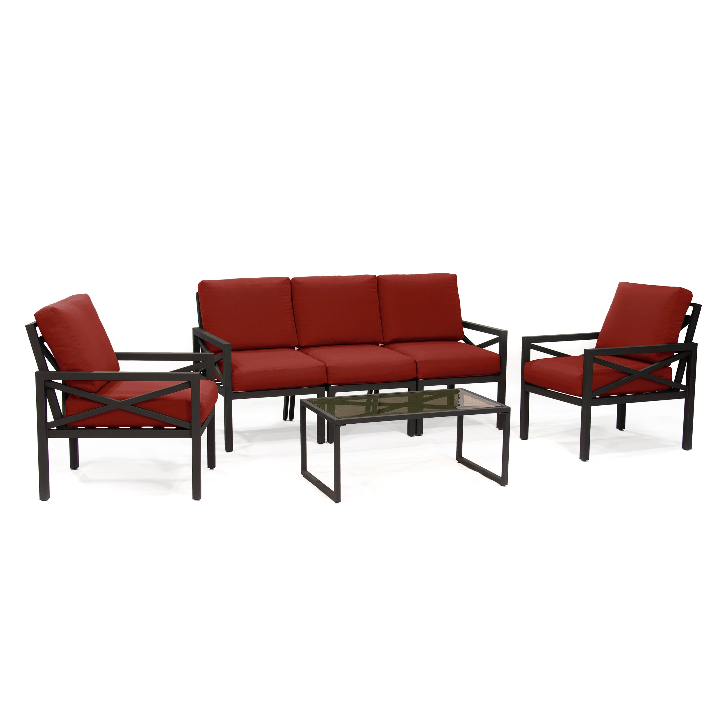 Leisure Made 502987-RED Patio-Conversation-Sets - View #3