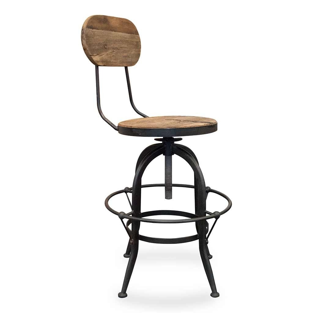 Primitive PCLR909110 Set of 2 Brown 37-in H Counter height Swivel Metal Bar Stool