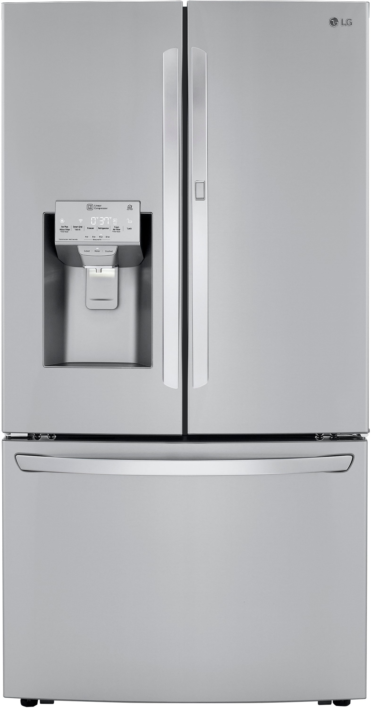 LG Craft Ice InstaView 29.7-cu ft Smart French Door Refrigerator with Dual Ice  Maker and Door within Door (Fingerprint Resistant) ENERGY STAR at