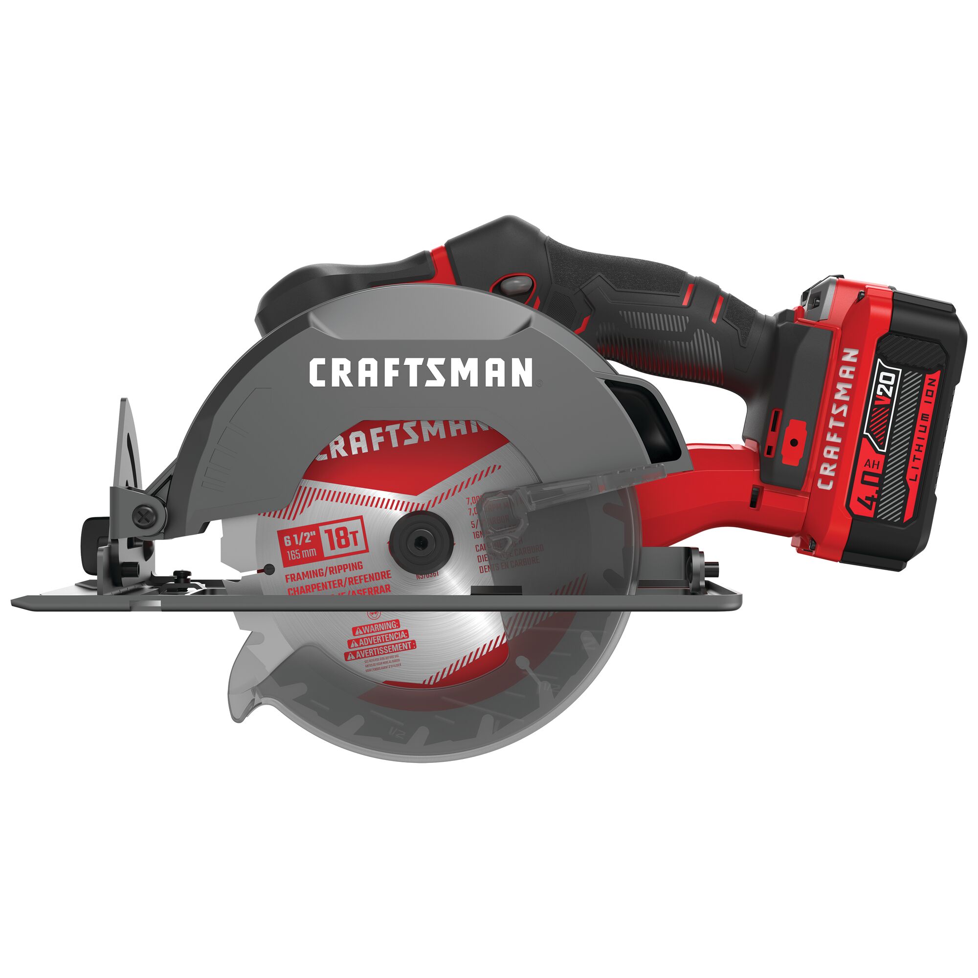 CRAFTSMAN V20 20-volt Max 6-1/2-in Cordless Circular Saw Kit (1-Battery  Charger  Included) in the Circular Saws department at
