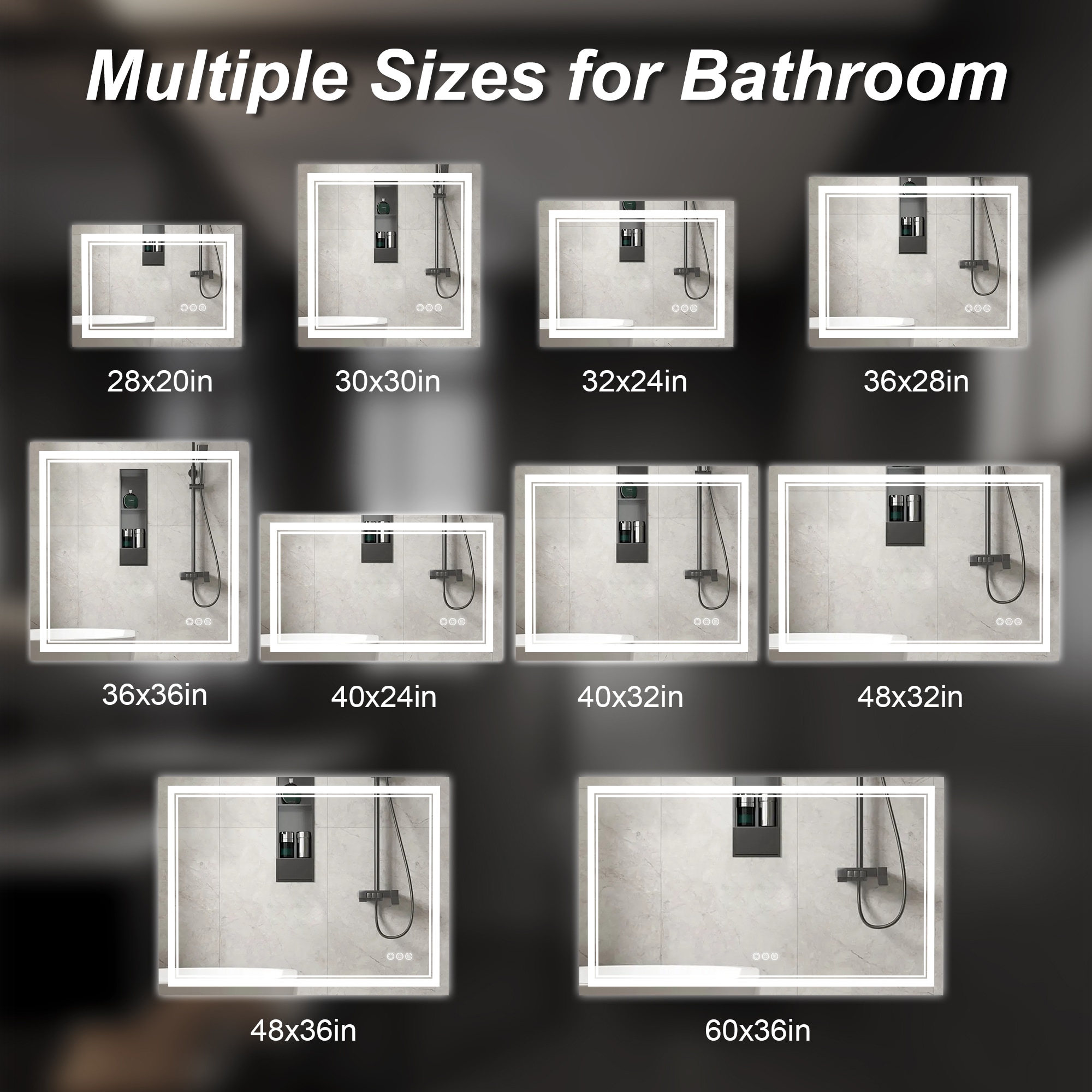 Maxax MXML01-128 Framed-Bath-Mirrors - View #11