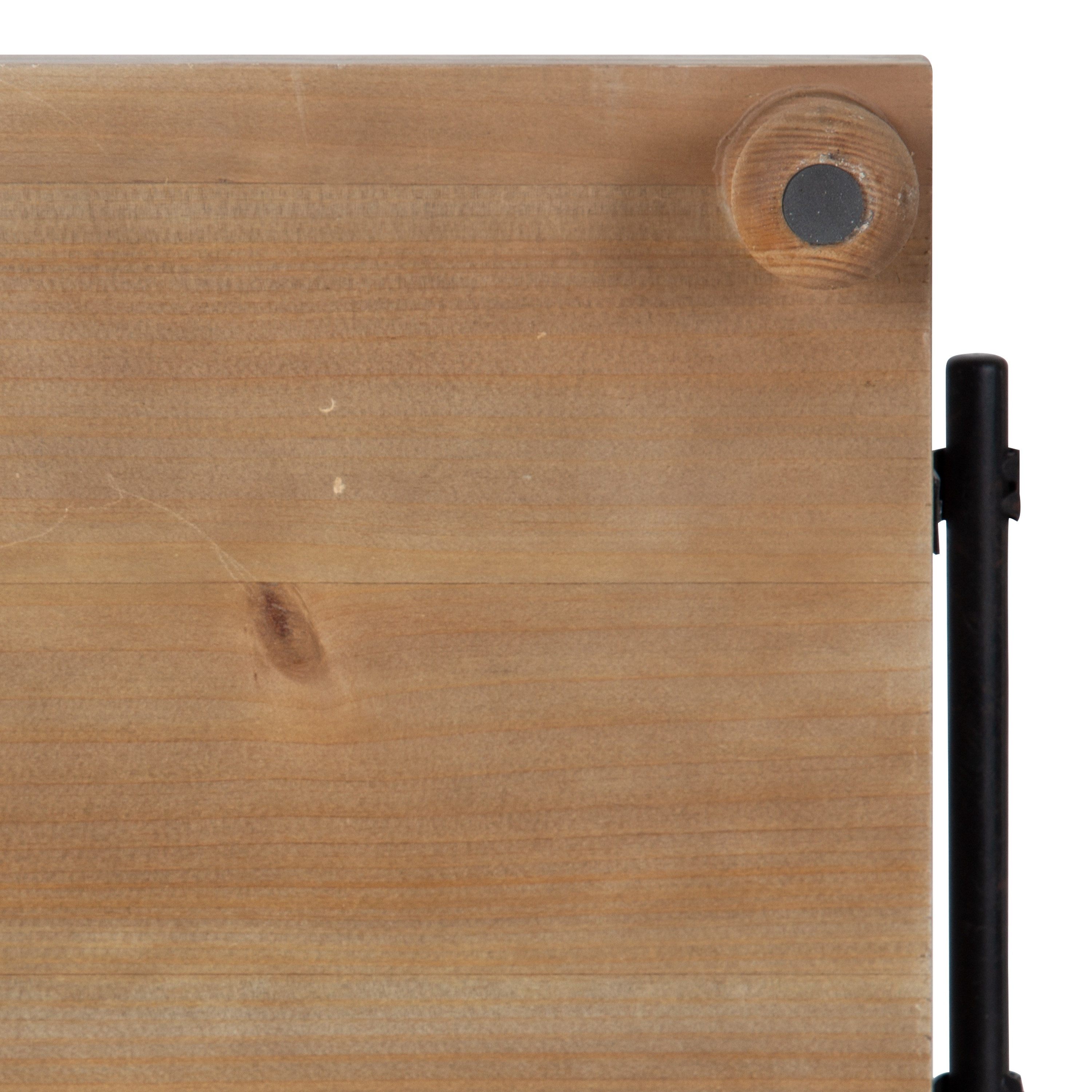 Colonial Brown 12x16 Rustic Wooden Tray with Antique Metal Handles