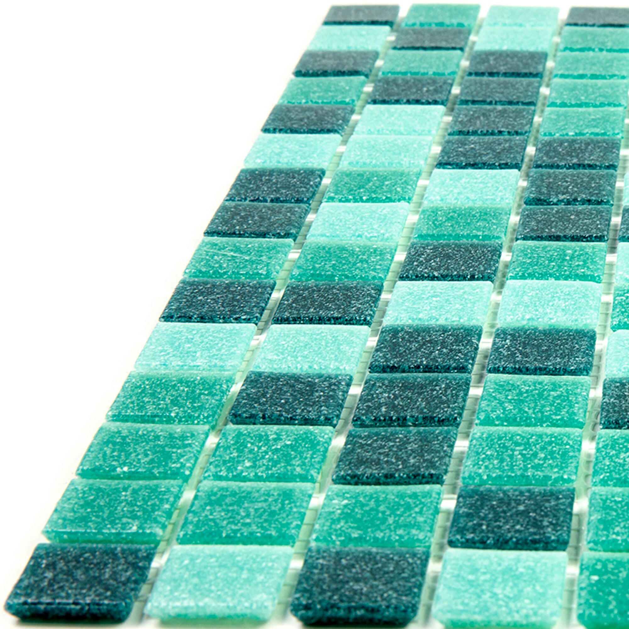 Apollo Tile Celestial Persian Green 12-in x 12-in Glossy Glass Uniform Squares Floor and Wall Tile (20-sq. ft/ Carton)