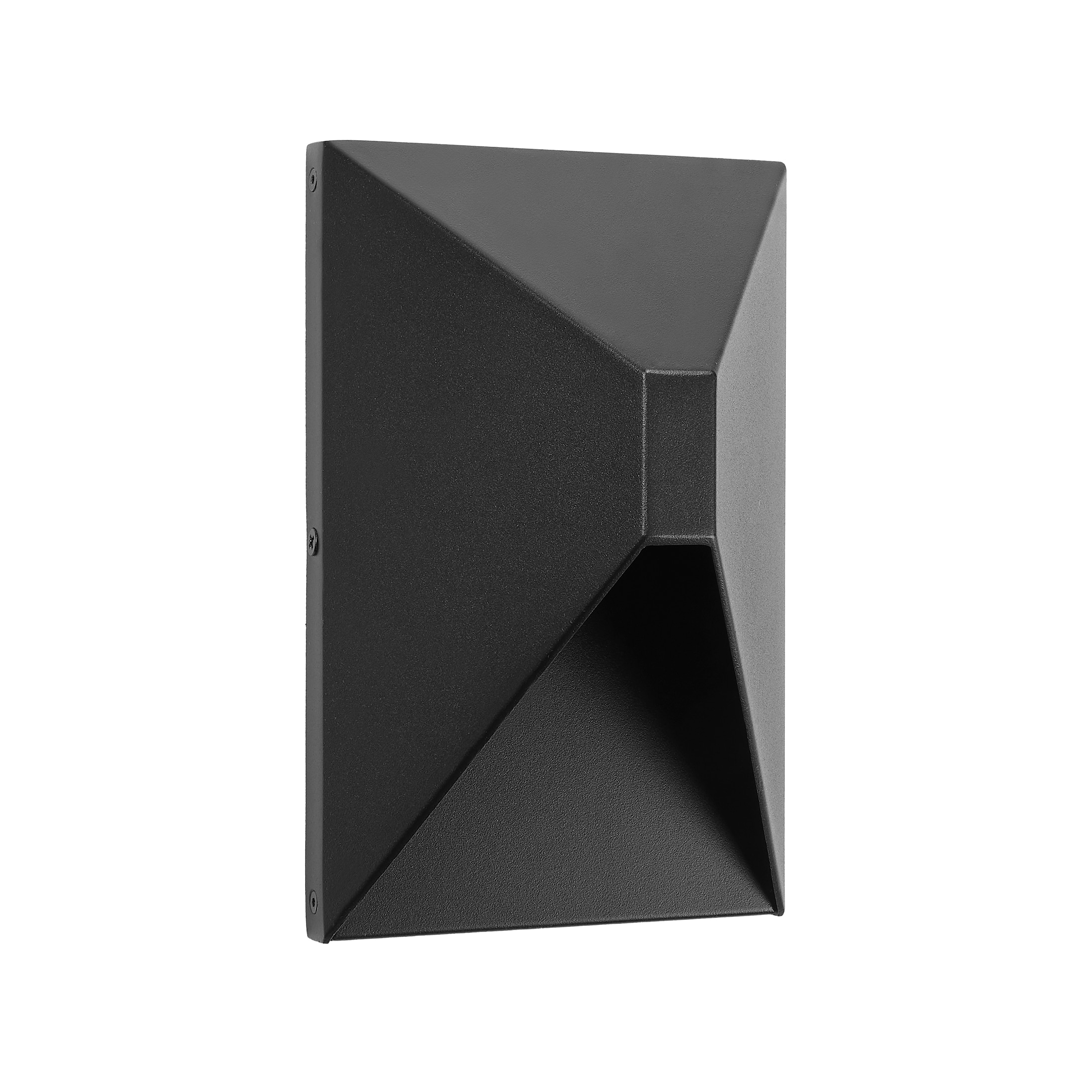 8-in H Matte Black Hardwired Integrated LED Outdoor Wall Light