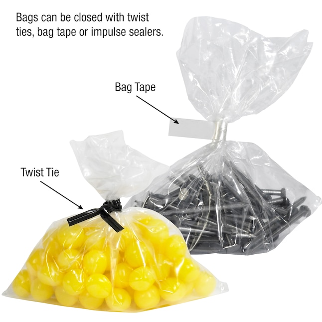 POLY LOGIC 24 x 32 - 2 Mil (250 Pack) Clear Plastic Storage Bags, Non-Food  Storage, Twist Tie Closure