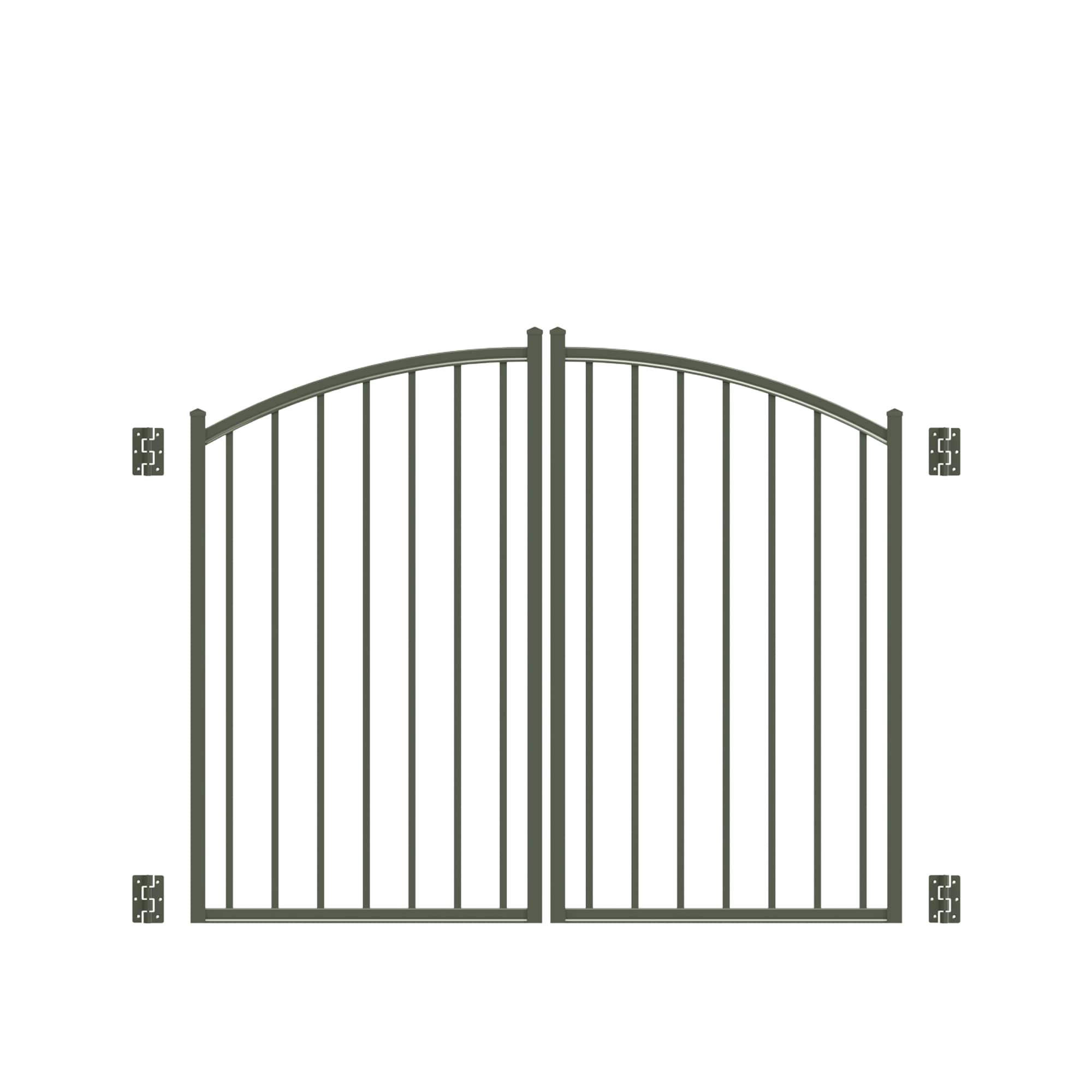 Freedom 73016689 5.75-ft x 4.16-ft Bronze Aluminum Driveway Gate
