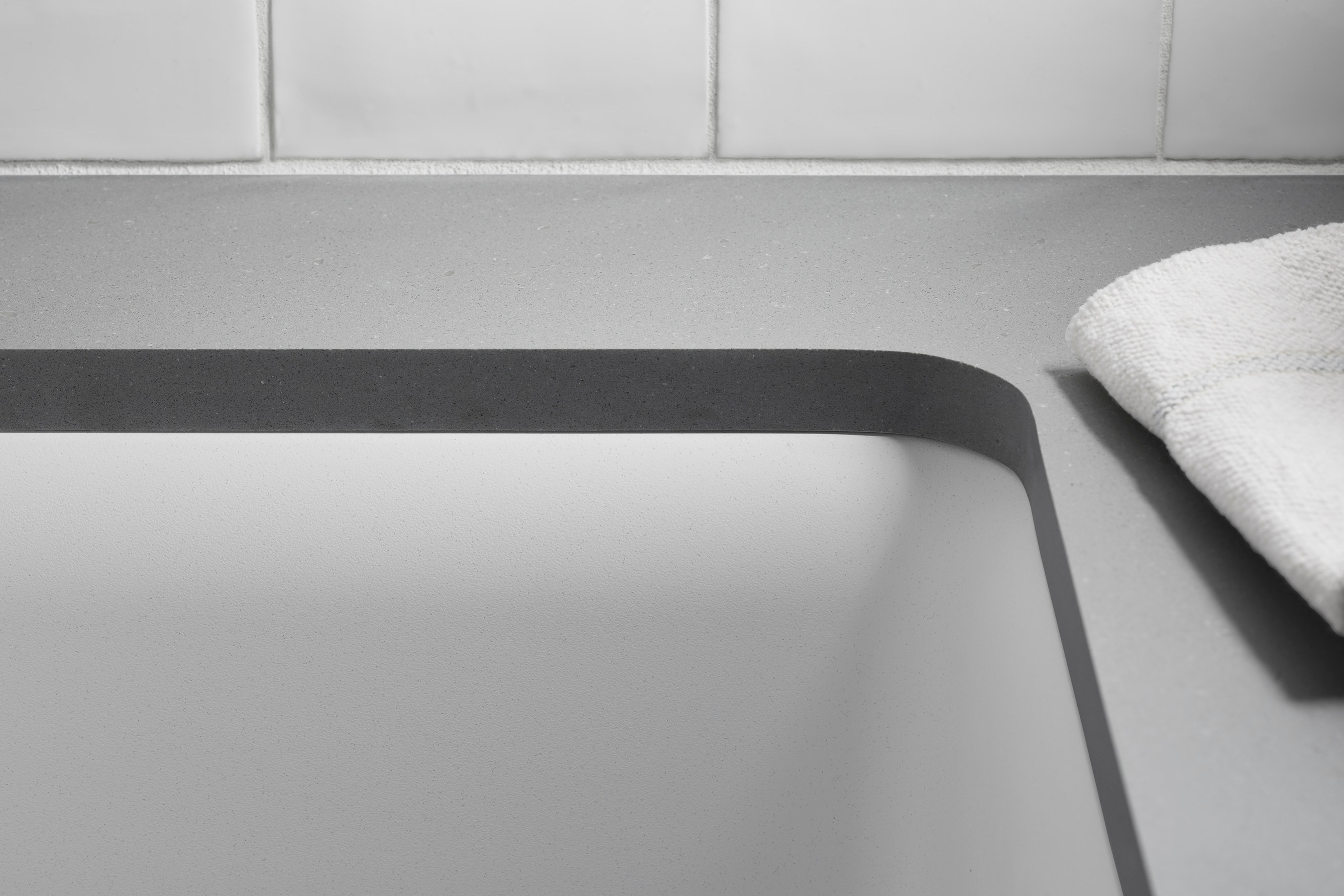 Cairn Matte White 33.5" Undermount Single-Bowl Kitchen Sink with Rack