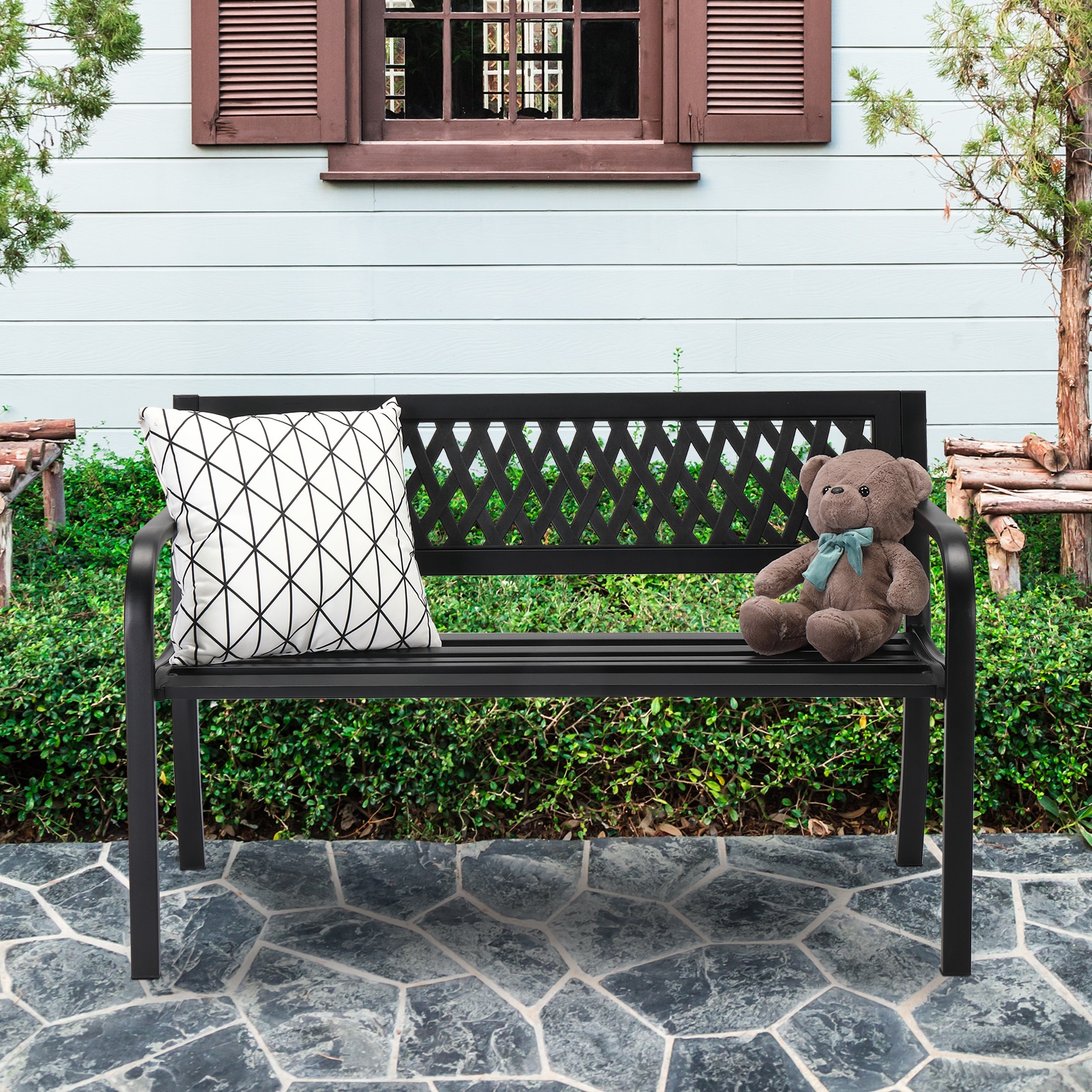 Short best sale garden bench