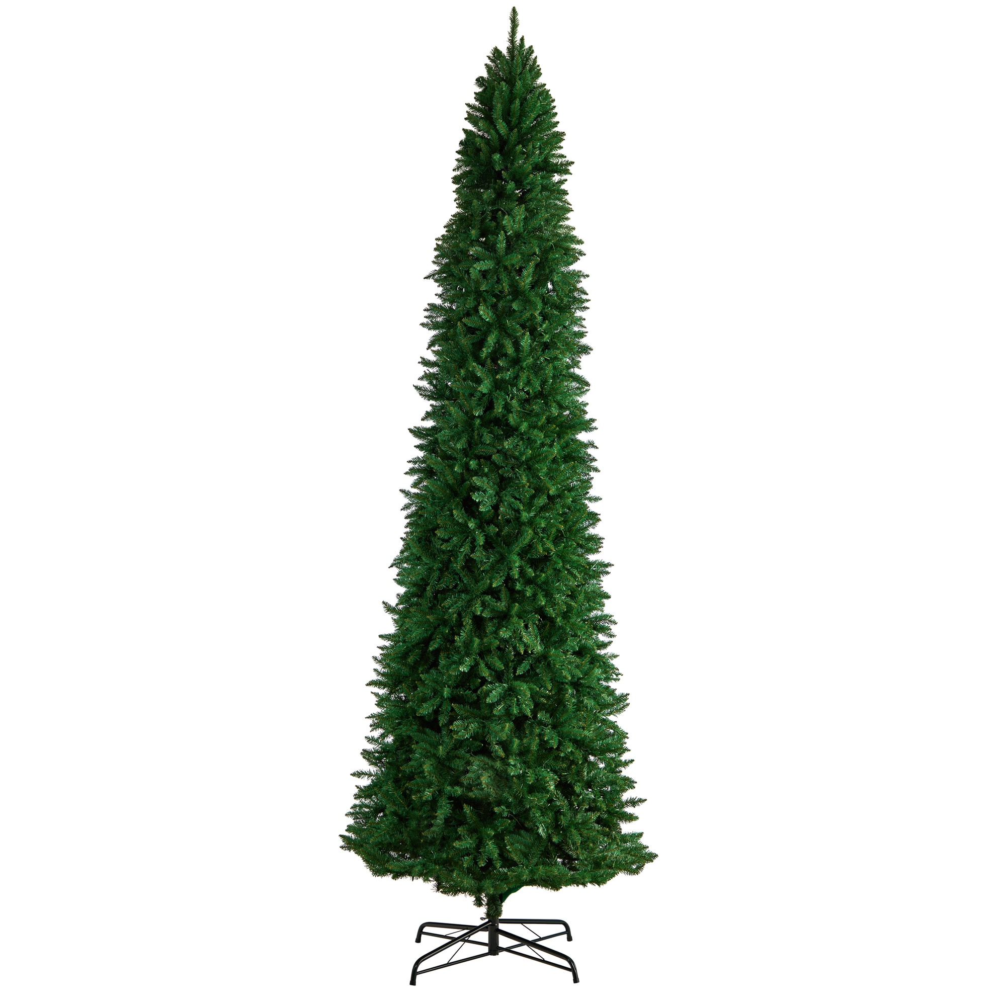 Nearly Natural T4493 12-ft Pine Slim Artificial Christmas Tree