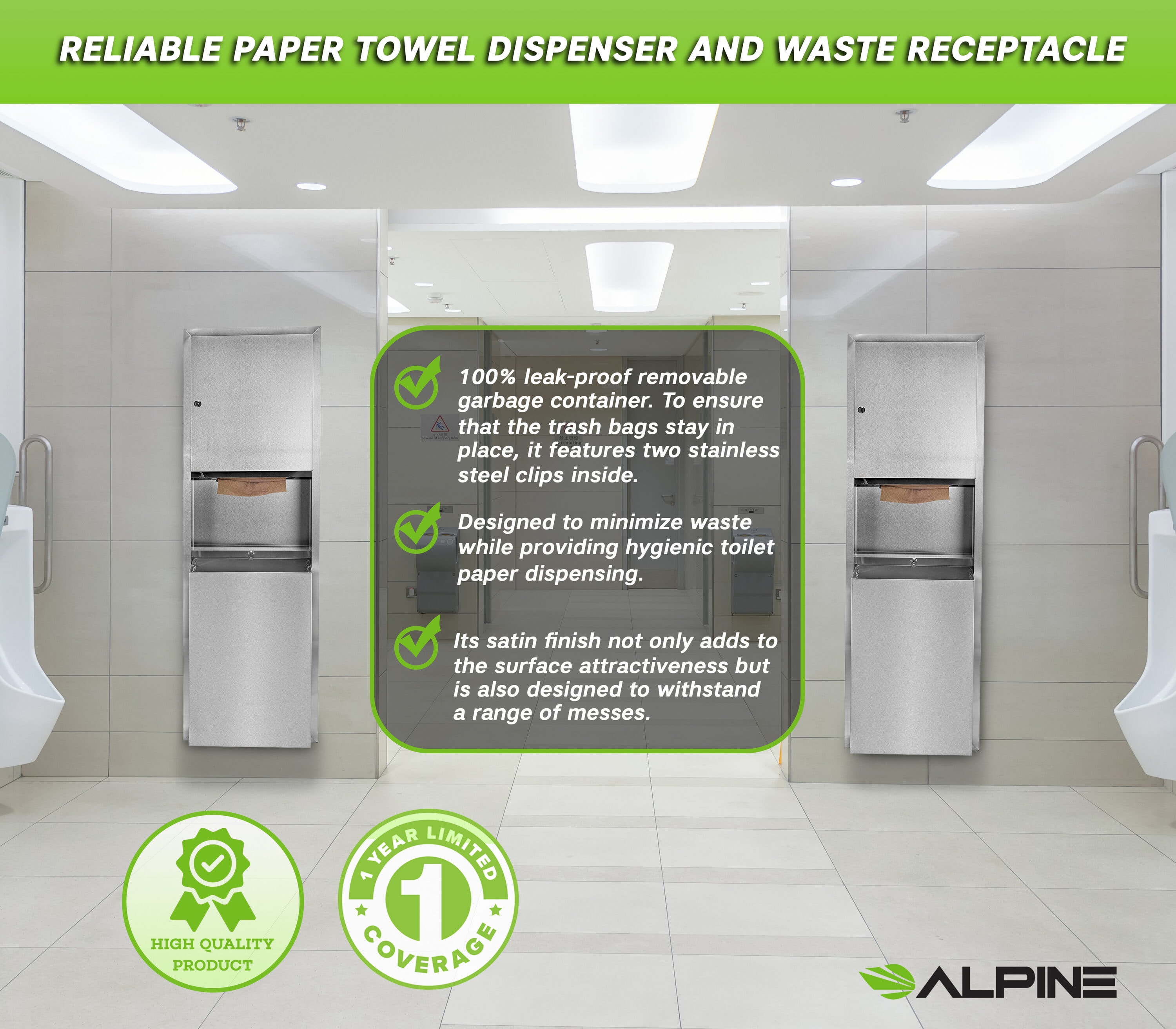 Alpine Industries ALP492-PK1 Comm-Paper-Towel-Dispen - View #4