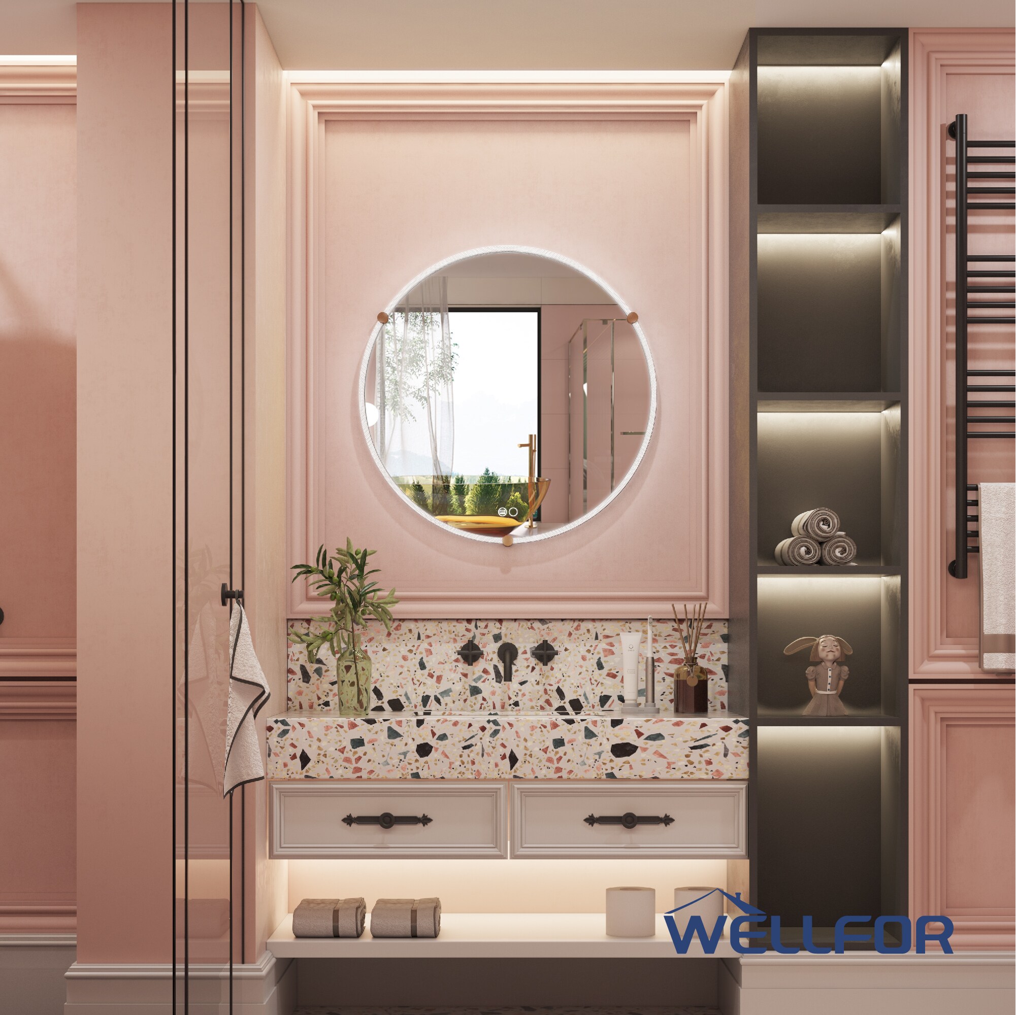 WELLFOR W17FM3232 Framed-Bath-Mirrors - View #2