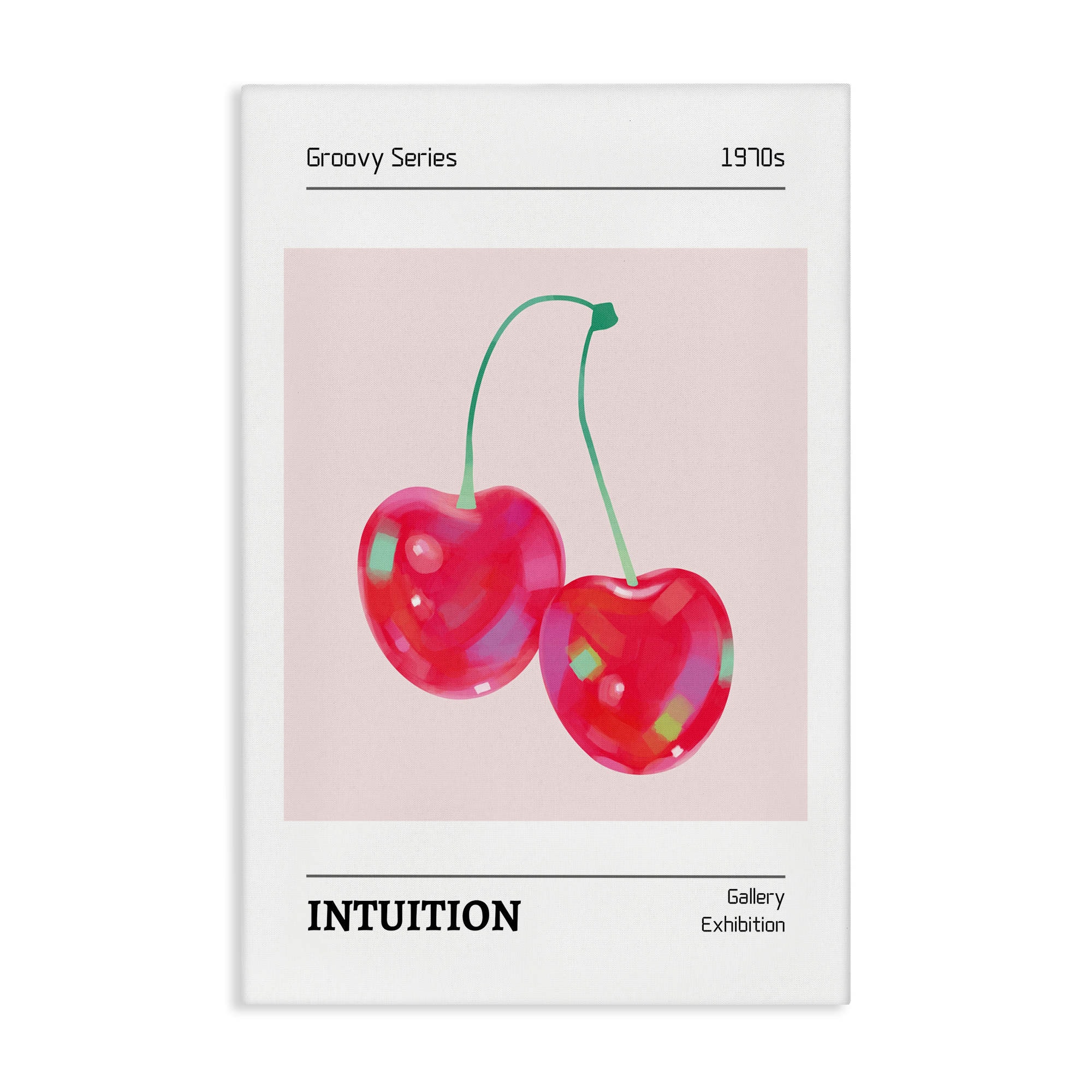 Stupell Industries BT-671-CN-24X36 Intuition Phrase Cherries Canvas Wall Art By LSR Design Studio 24 x 36