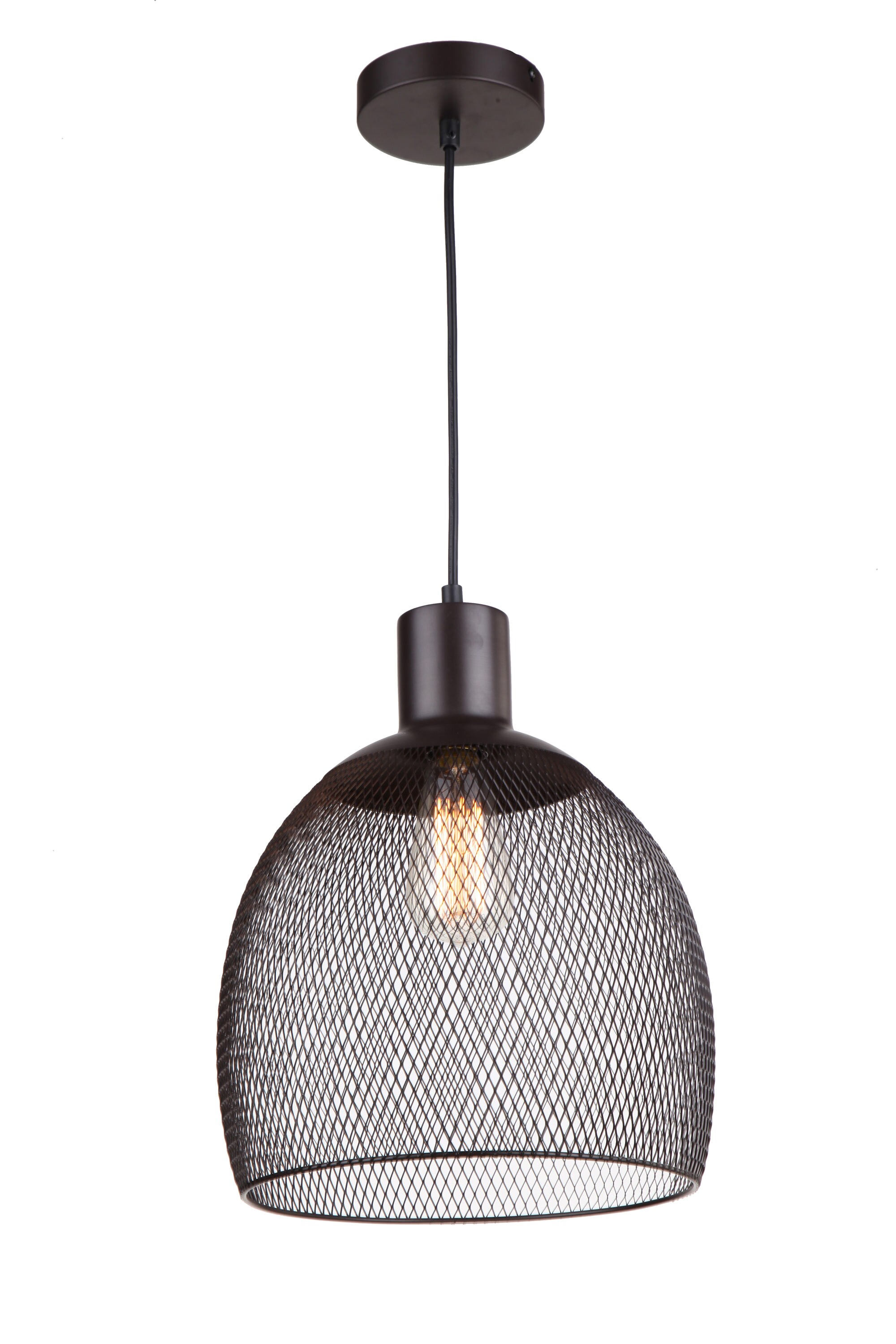 Whitfield Lighting PT2544DG Alec Dark Grey Traditional Cone Mini Hanging Pendant Light