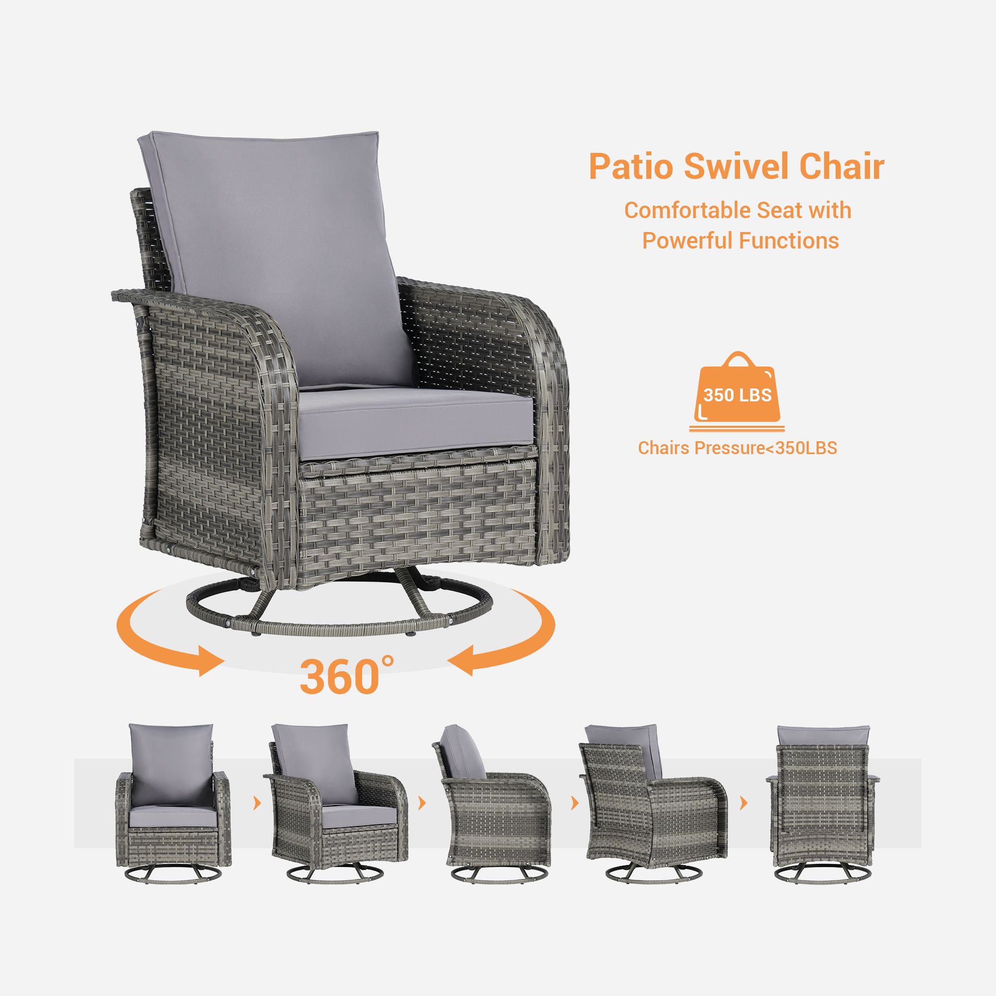 SANSTAR L-WS-S7-SN-V1 Patio-Conversation-Sets - View #4