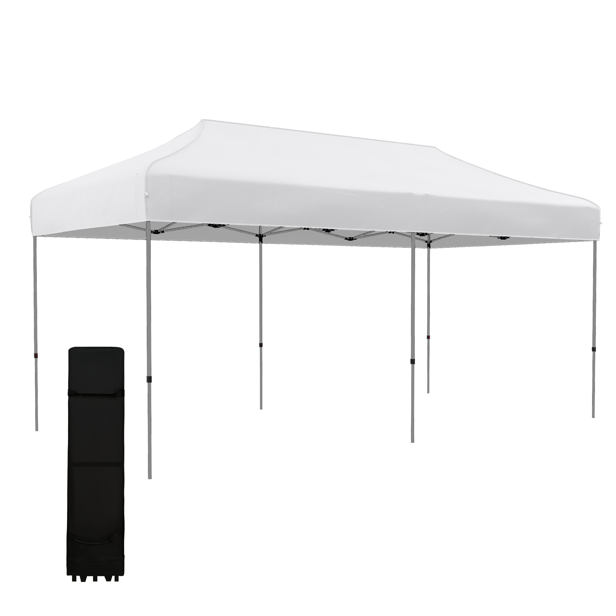ToolCat BZ2-71-PW 20-ft x 10-ft White Gazebo with Soft Top Roof