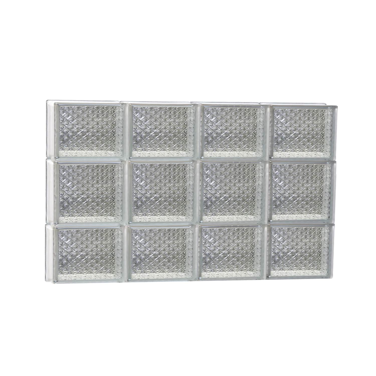 REDI2SET S3220DP Diamond Glass 31-in x 19.25-in Frameless Replacement Glass Block Window
