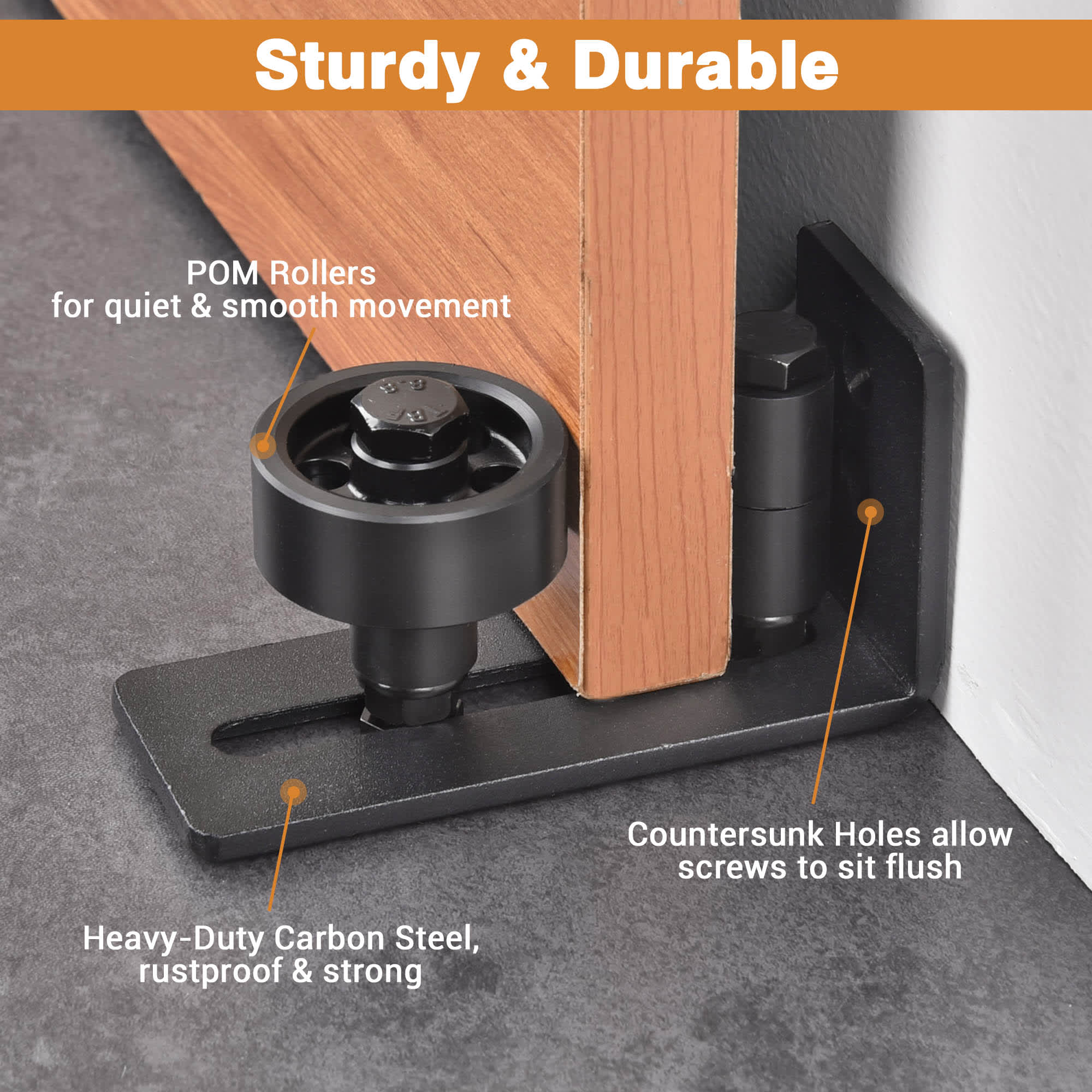 Yescom 06SDG003-8DIY-06-LO Barn-Door-Roller-Kits - View #4