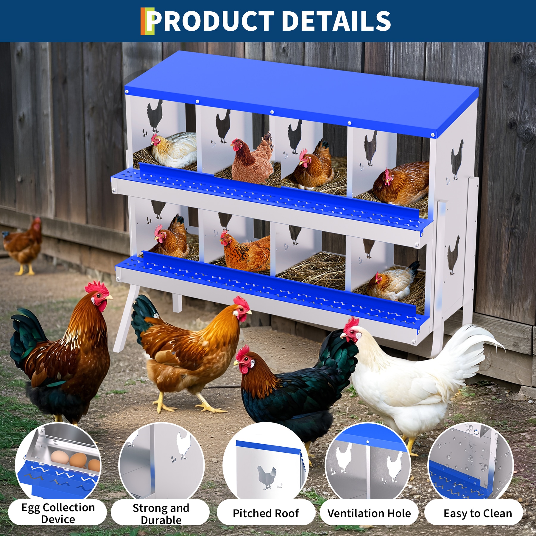 Assile BJPWN1LCO8LS1WAK Chicken-Coops-Rabbit-Hutches - View #4