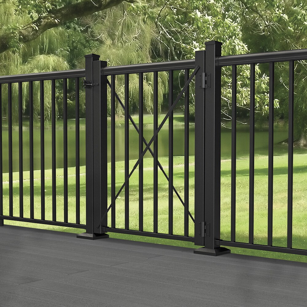 Freedom Mix and Match 48-in L x 42-in H Matte Black Aluminum Deck ...