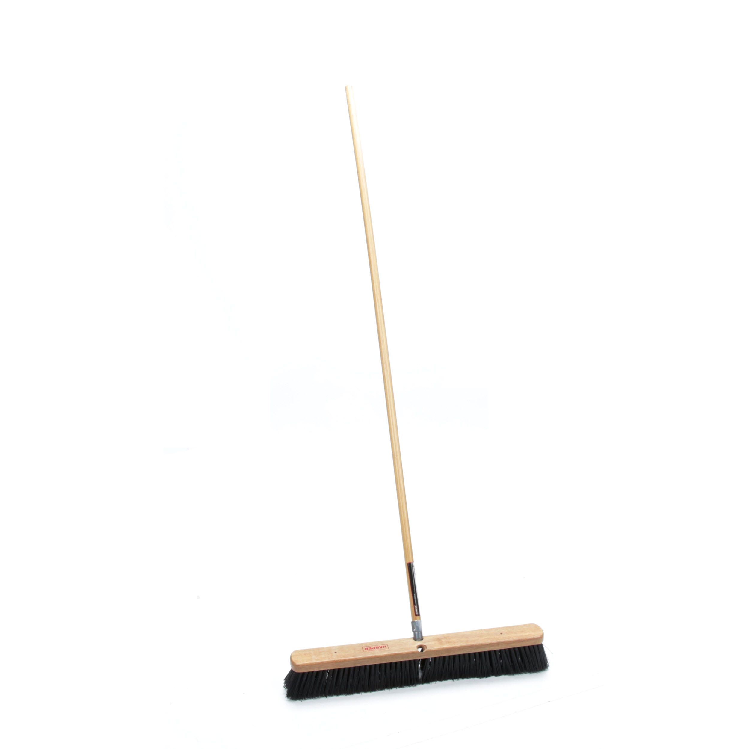 Push Broom 2 Pack 24in Super Stiff Poly Fibers Wood Handle Rough Surface Quickie 