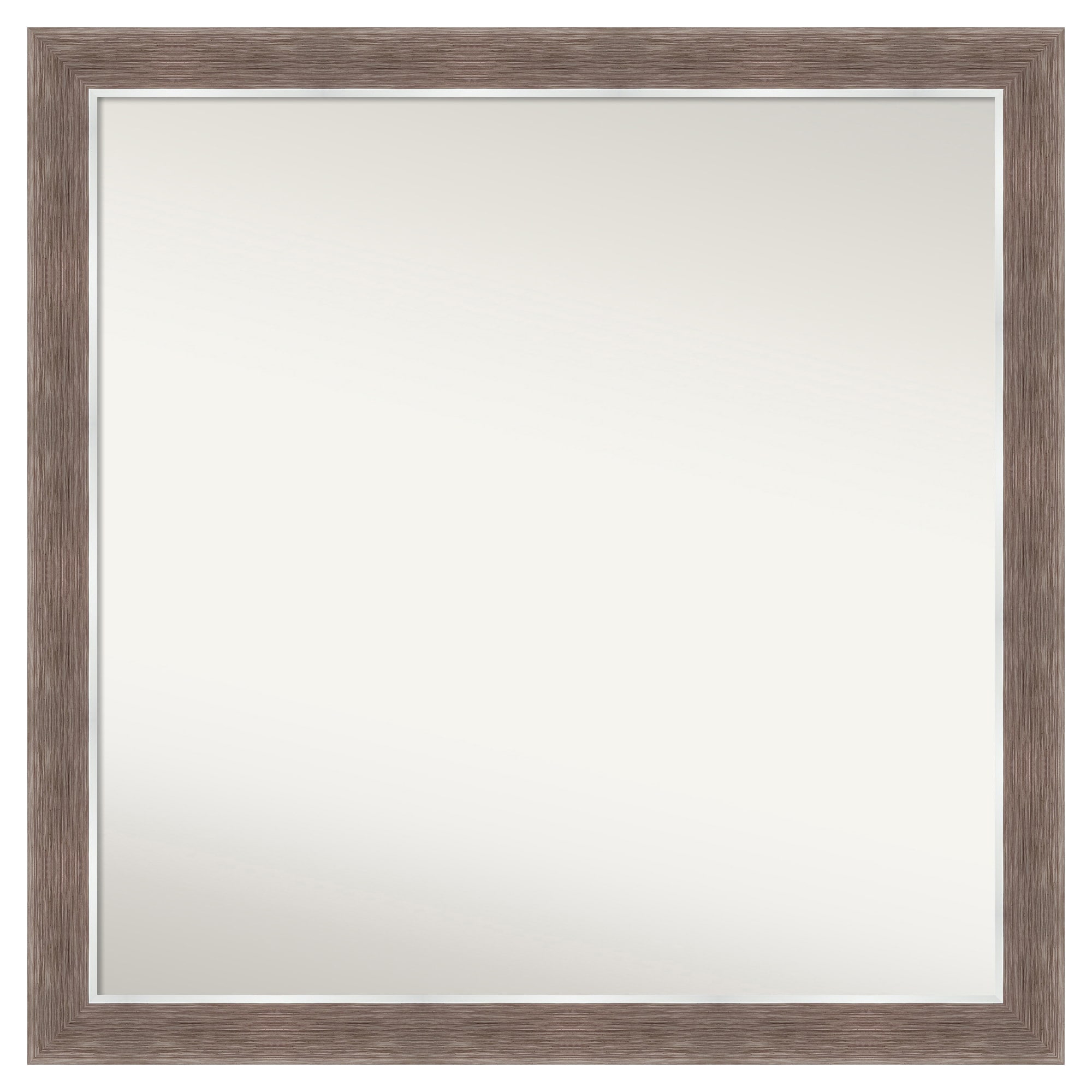 Amanti Art  Non-Beveled Mirror Noble Mocha Framed Wall Mirror 29.5 x 29.5 in.