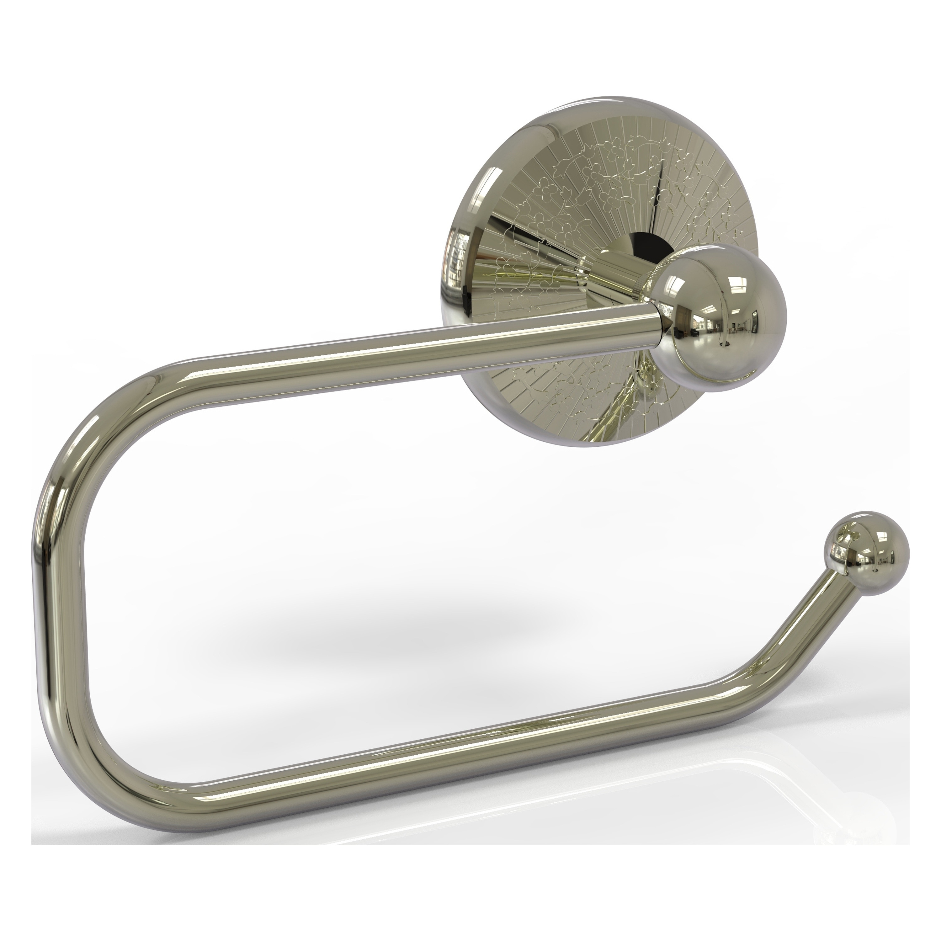 Allied Brass MC-24E-PNI Monte Carlo Polished Nickel Wall mount Single post Toilet Paper Holder 1 -Rolls with Storage