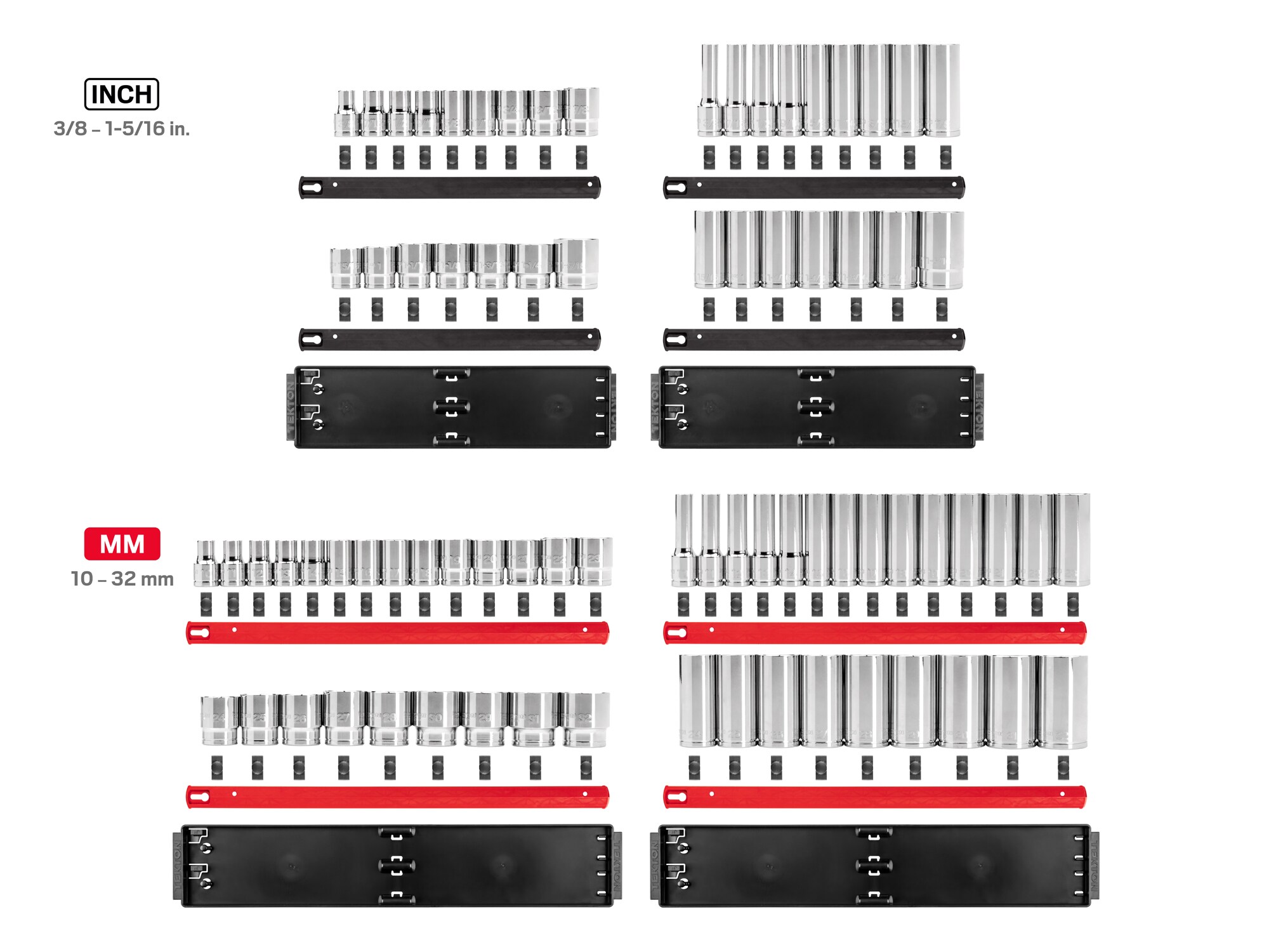 TEKTON 1/2-in Drive Standard (SAE) and Metric Shallow/Deep Socket Set (78-Pieces) SHD92216 Sansujyuku sansujyuku.com