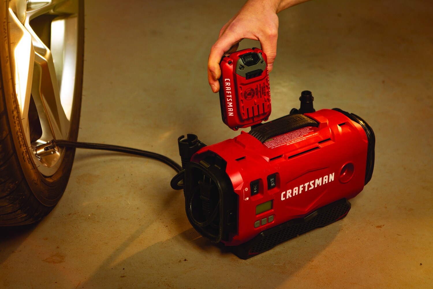 CRAFTSMAN 20-volt Max / 120 Lithium Ion (li-ion) Air Inflator (Power ...