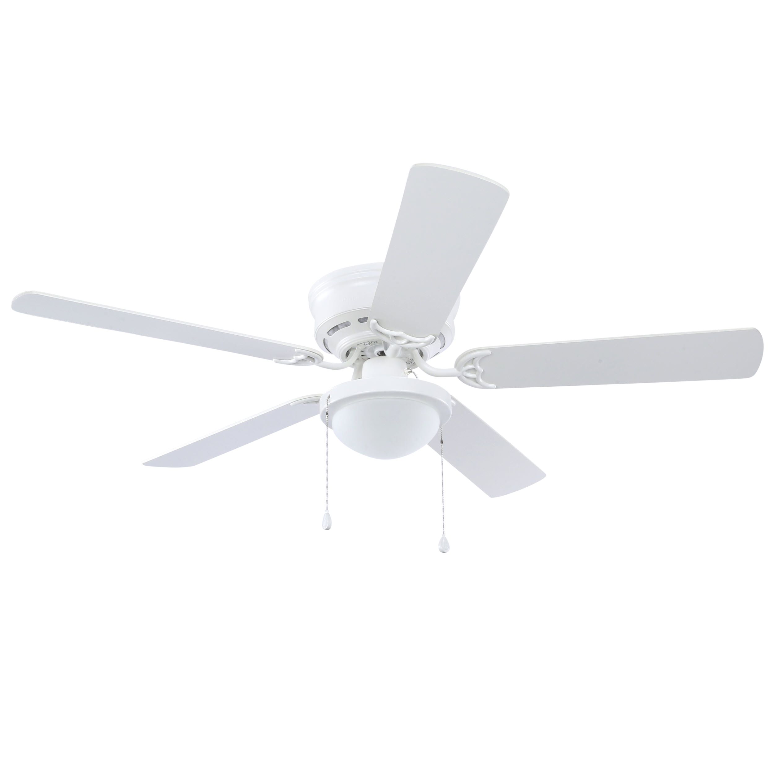 Portret profil Prethodnik  Harbor Breeze Armitage Builder Series 52-in White LED Indoor Flush Mount  Ceiling Fan with Light (5-Blade) in the Ceiling Fans department at Lowes.com