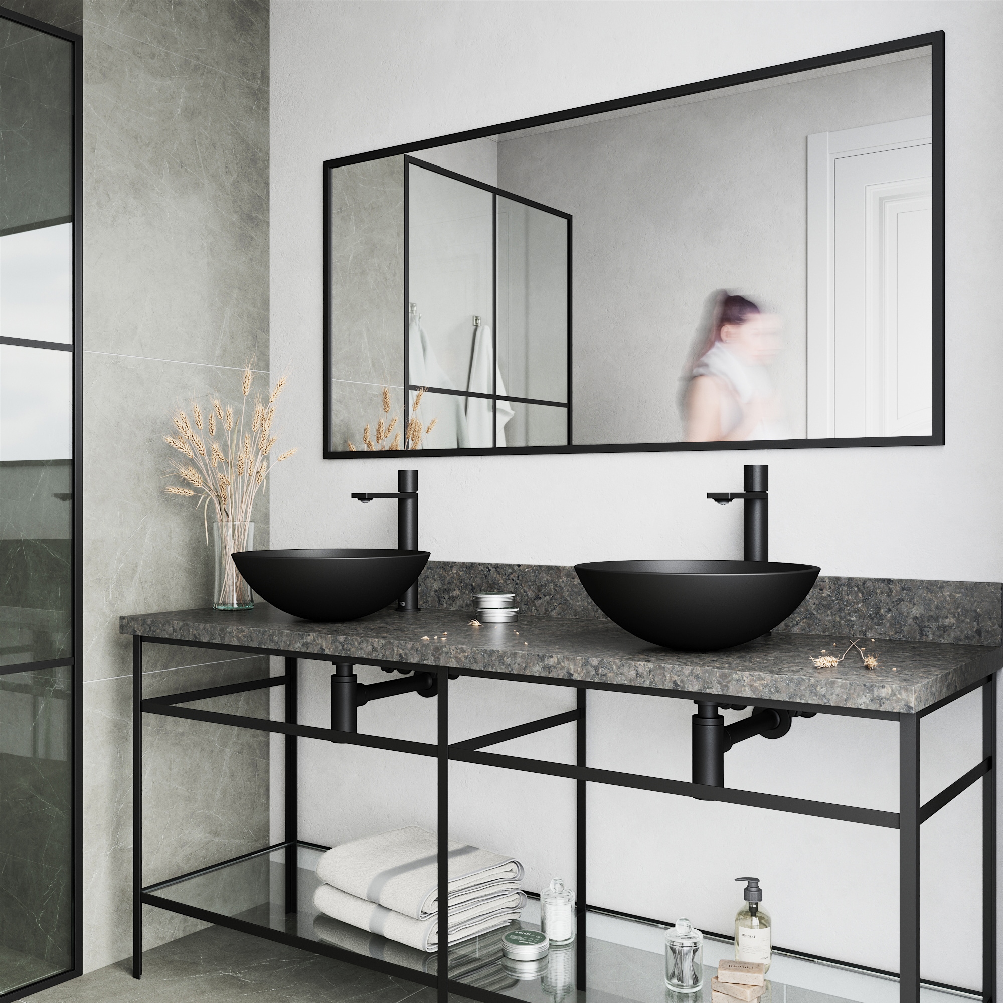 Gotham Matte Black Single-Handle Vessel Bathroom Faucet