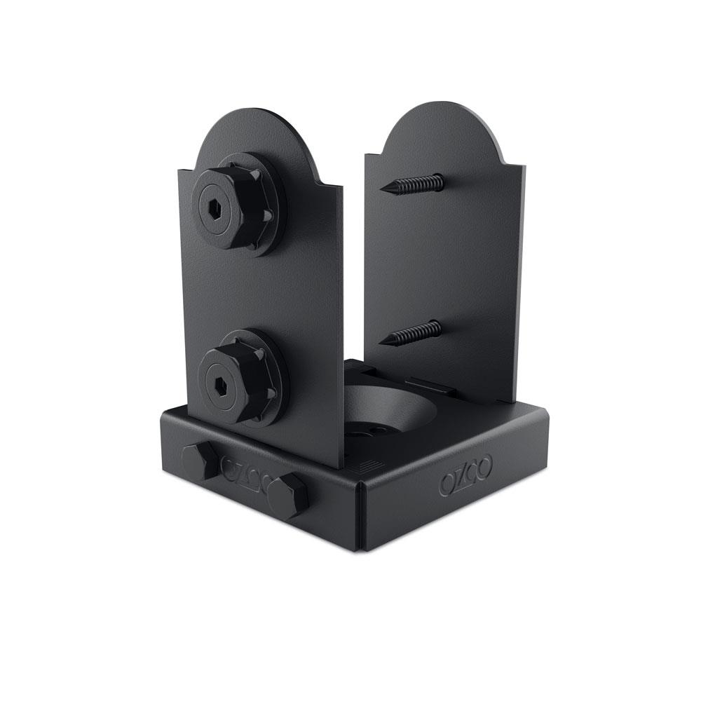 OZCO 4-in x 4-in Powder-coated Wood To Wood Post Base Hardware in the ...