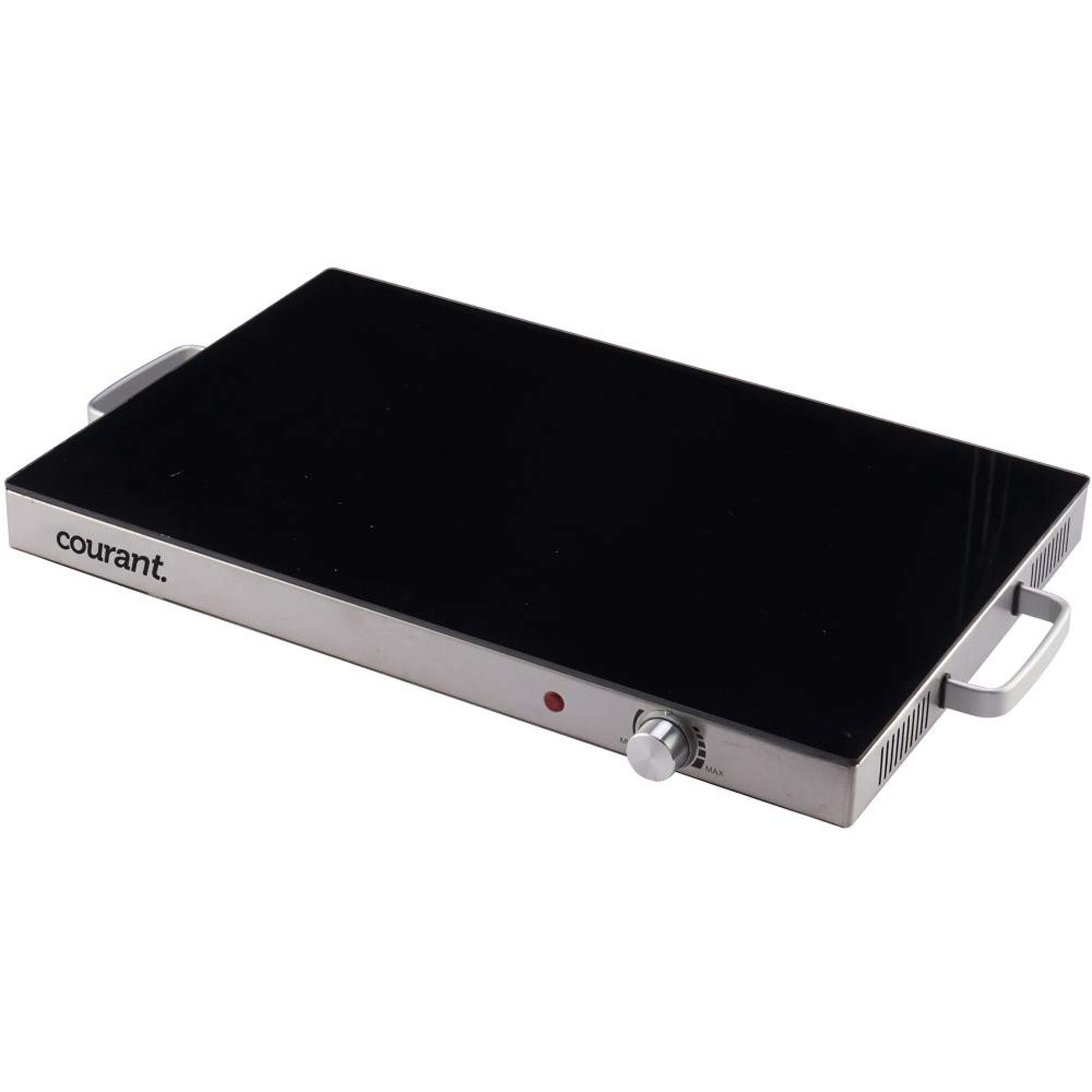 MegaChef Portable 2-Burner 7.5 in. Sleek Steel Hot Plate with