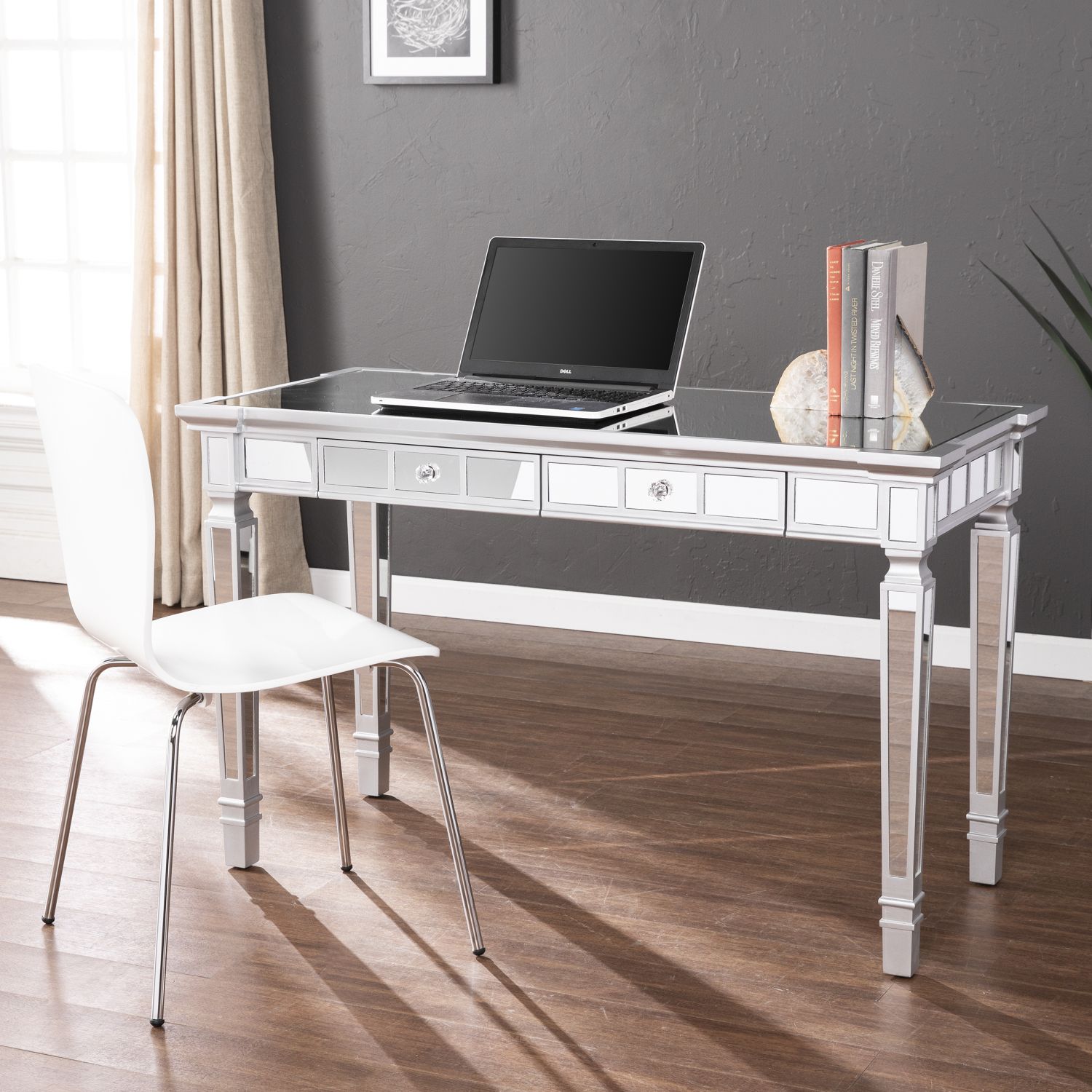 JASMODER B05979316 Stainless Steel Composite Base with Mdf Top Kitchen Island (21-in x 47-in x 29-in)