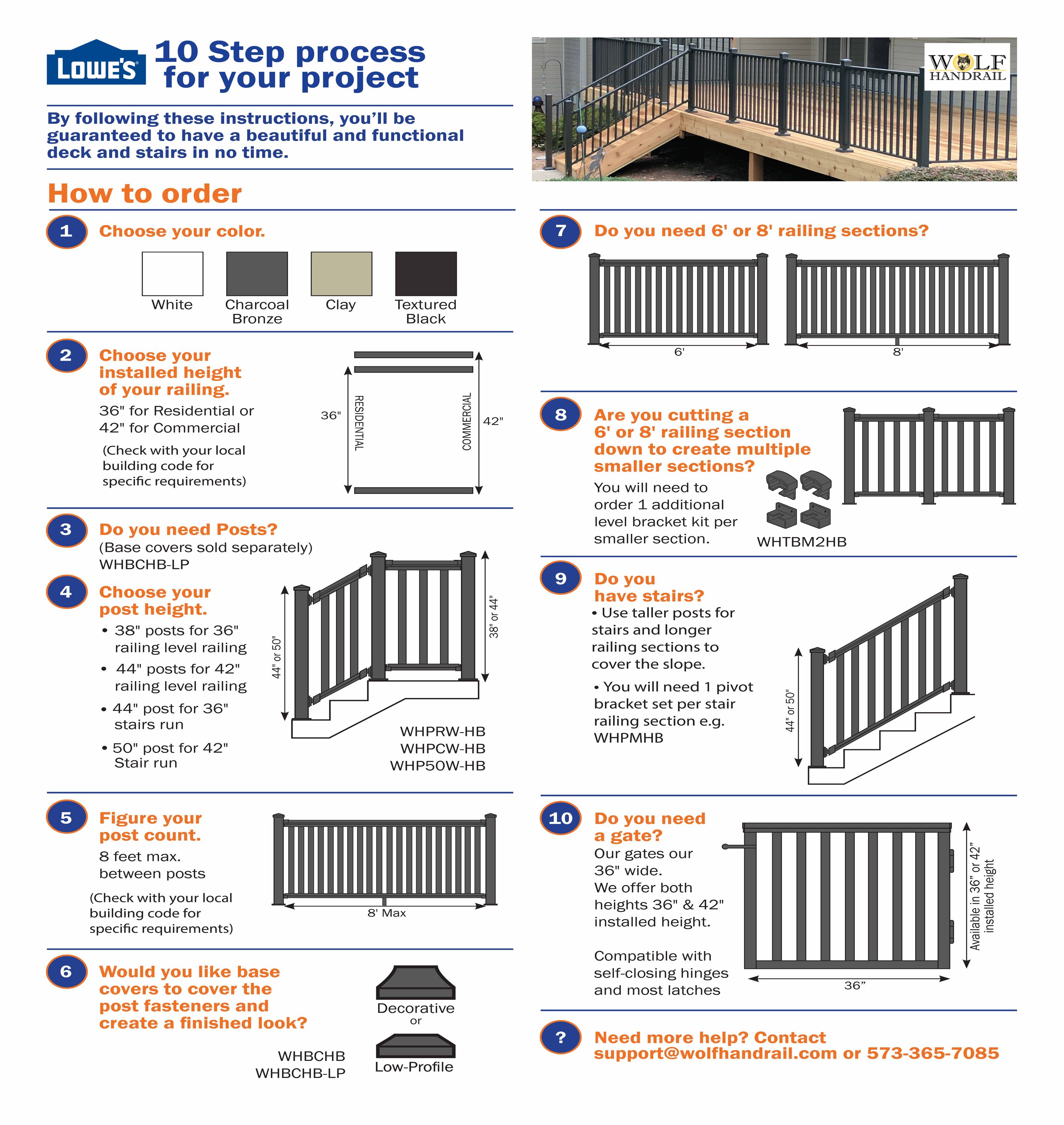 Wolf Handrail WH6CBZ railings - View #2