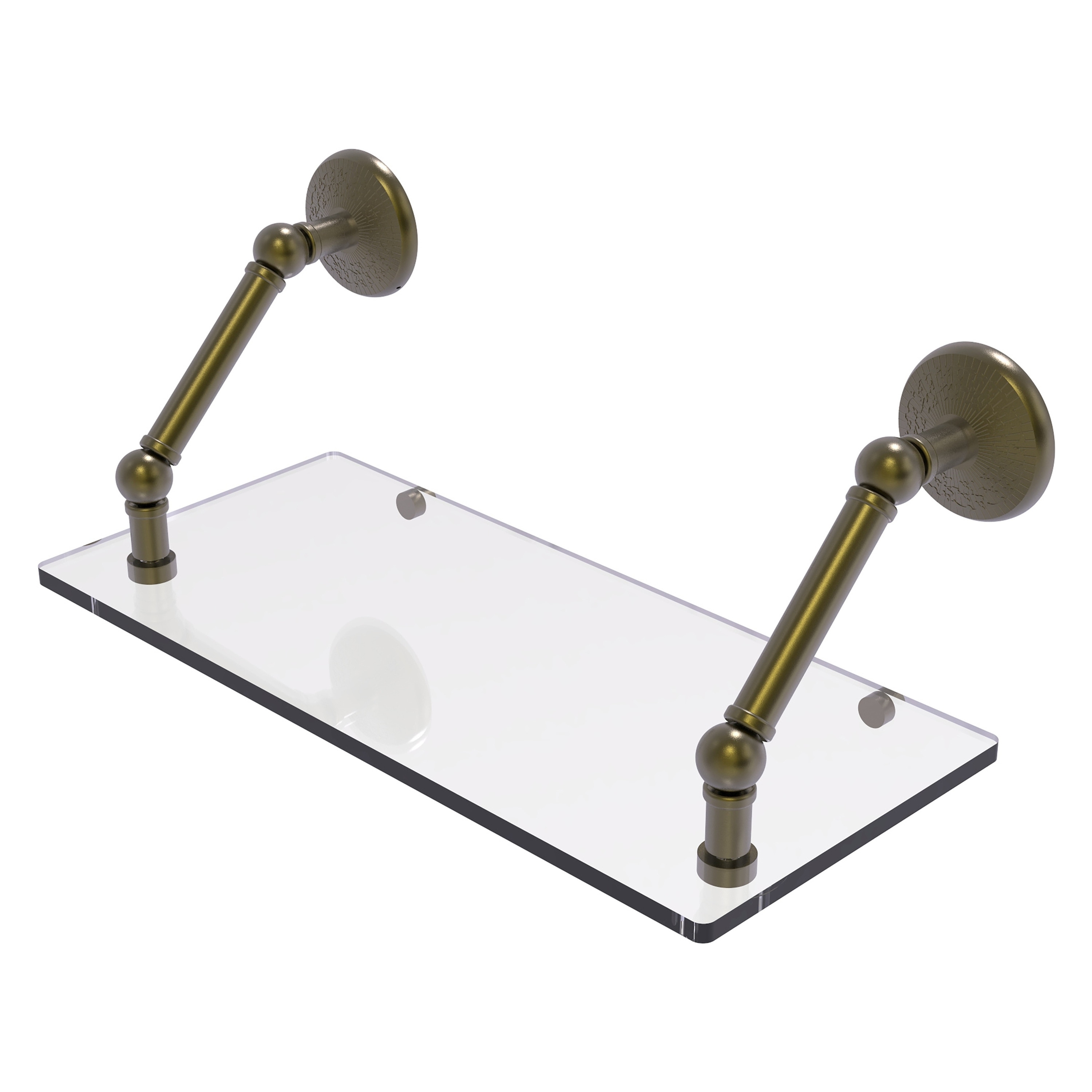 Allied Brass PMC-1-18-ABR Prestige Monte Carlo Antique Brass Wall mount Bathroom Shelf ( 18-in x 8-in x 8-in )