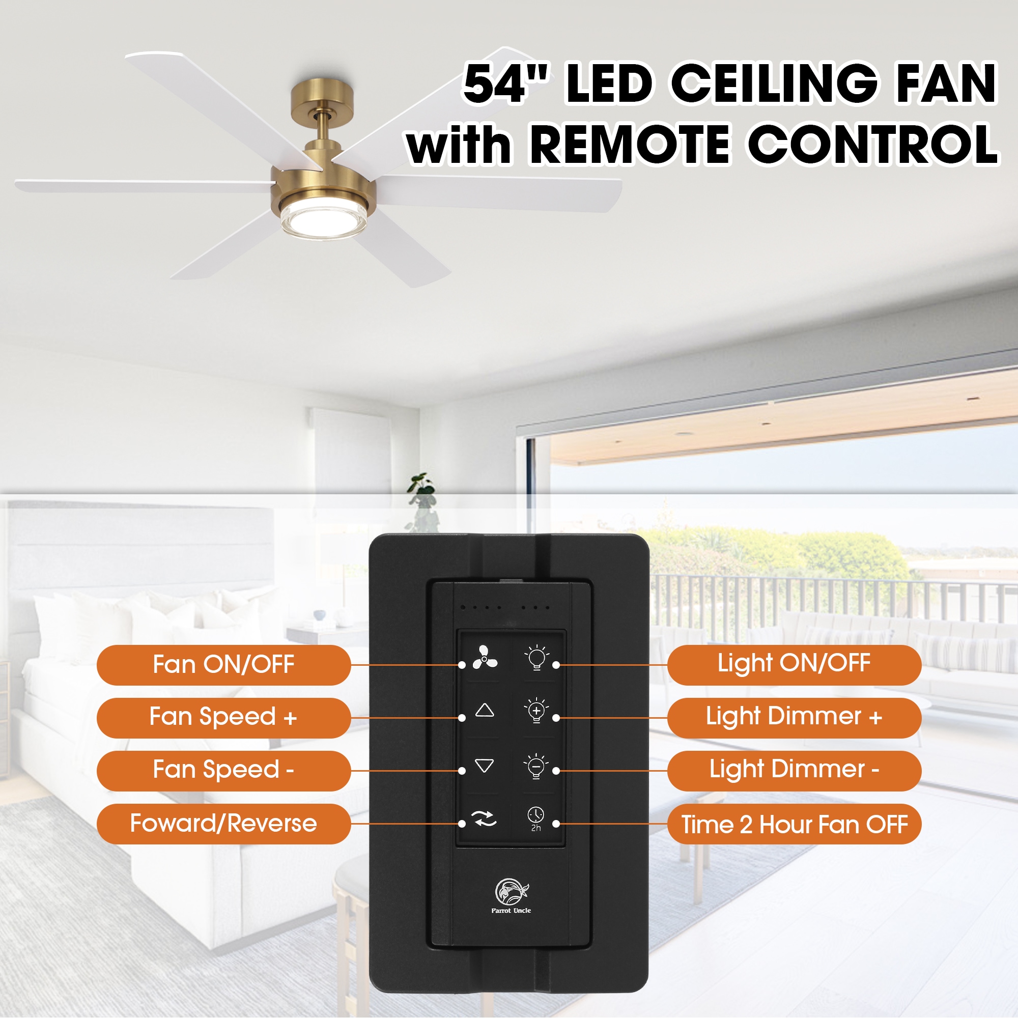 Parrot Uncle F6005GD Ceiling-Fans - View #6