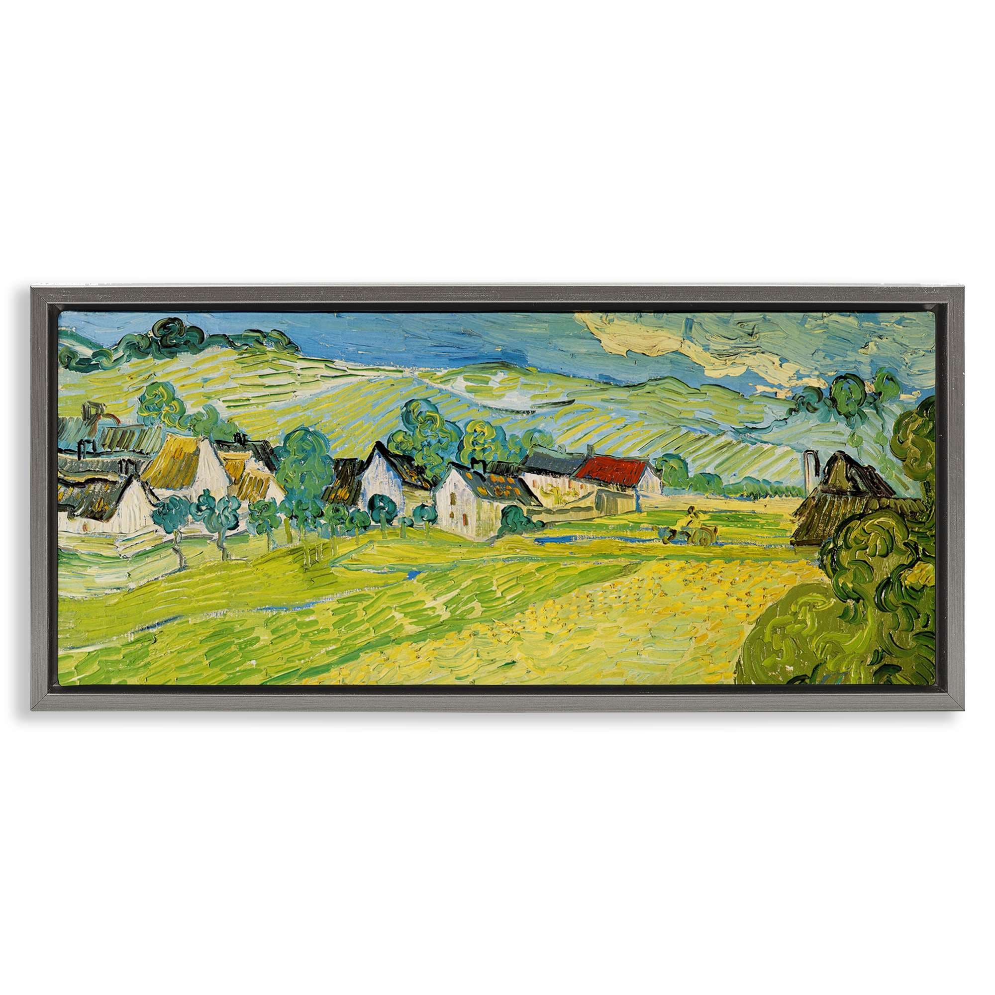 Stupell Industries BS-564-FFL-10X24 Classic Vast Countryside Gray Framed Floater Canvas Wall Art By Vincent Van Gogh 25 x 11