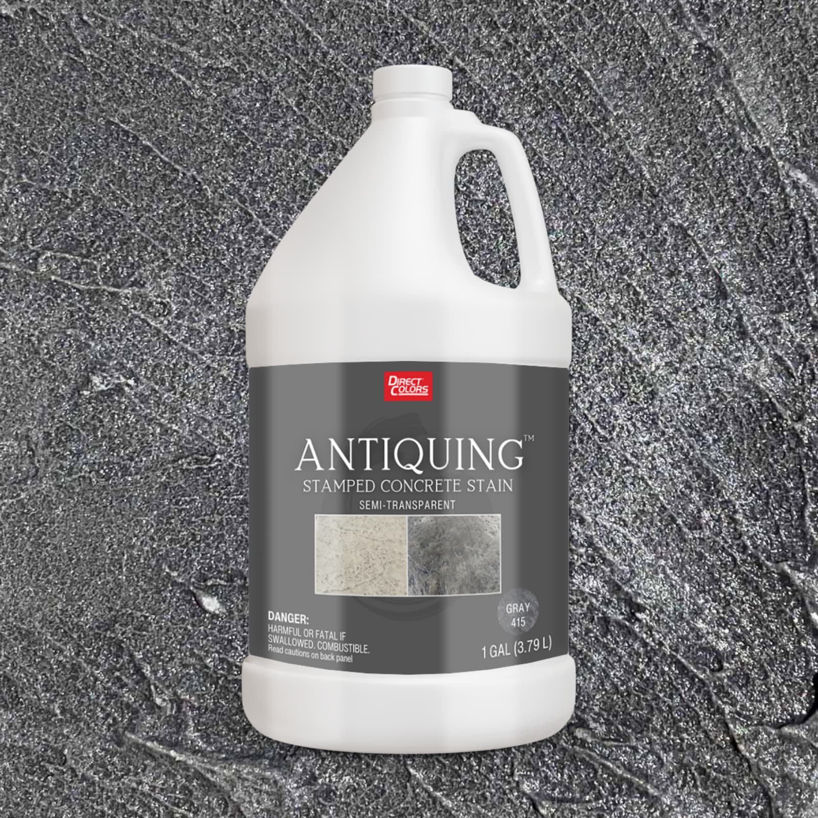 Direct Colors DC-ANS-415-1GAL Antiquing Stamped Concrete Stain Gray Solvent-based Ready-to-use Concrete stain ( 1-gallon )