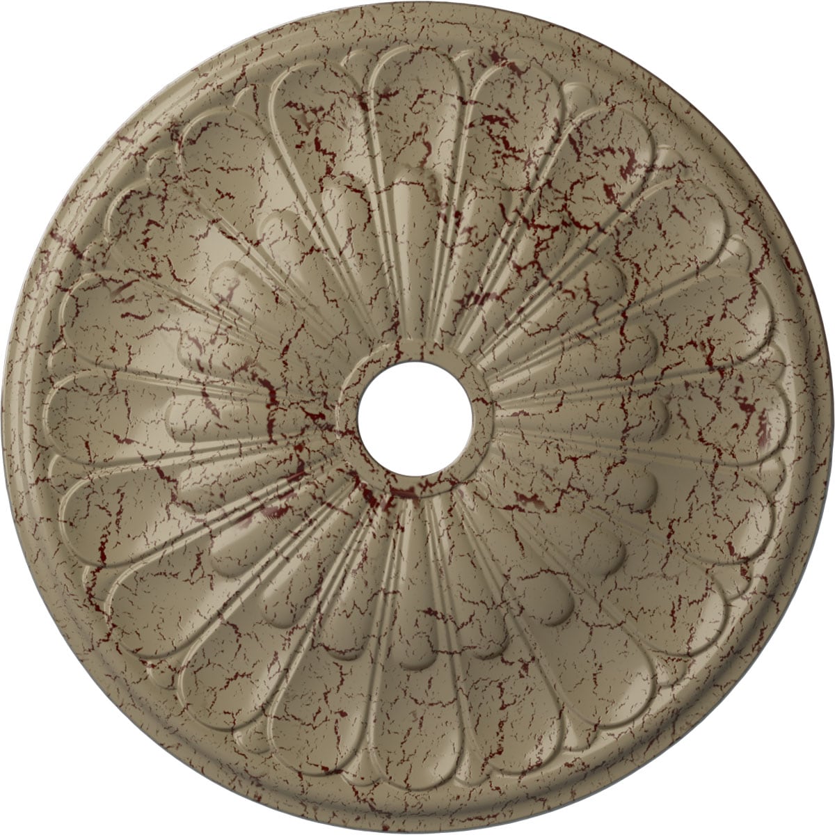 Ekena Millwork CM26ELGDC Elsinore 26.75-in W x 26.75-in L Painted Gobi Desert Crackle Polyurethane Whole Ceiling Medallion