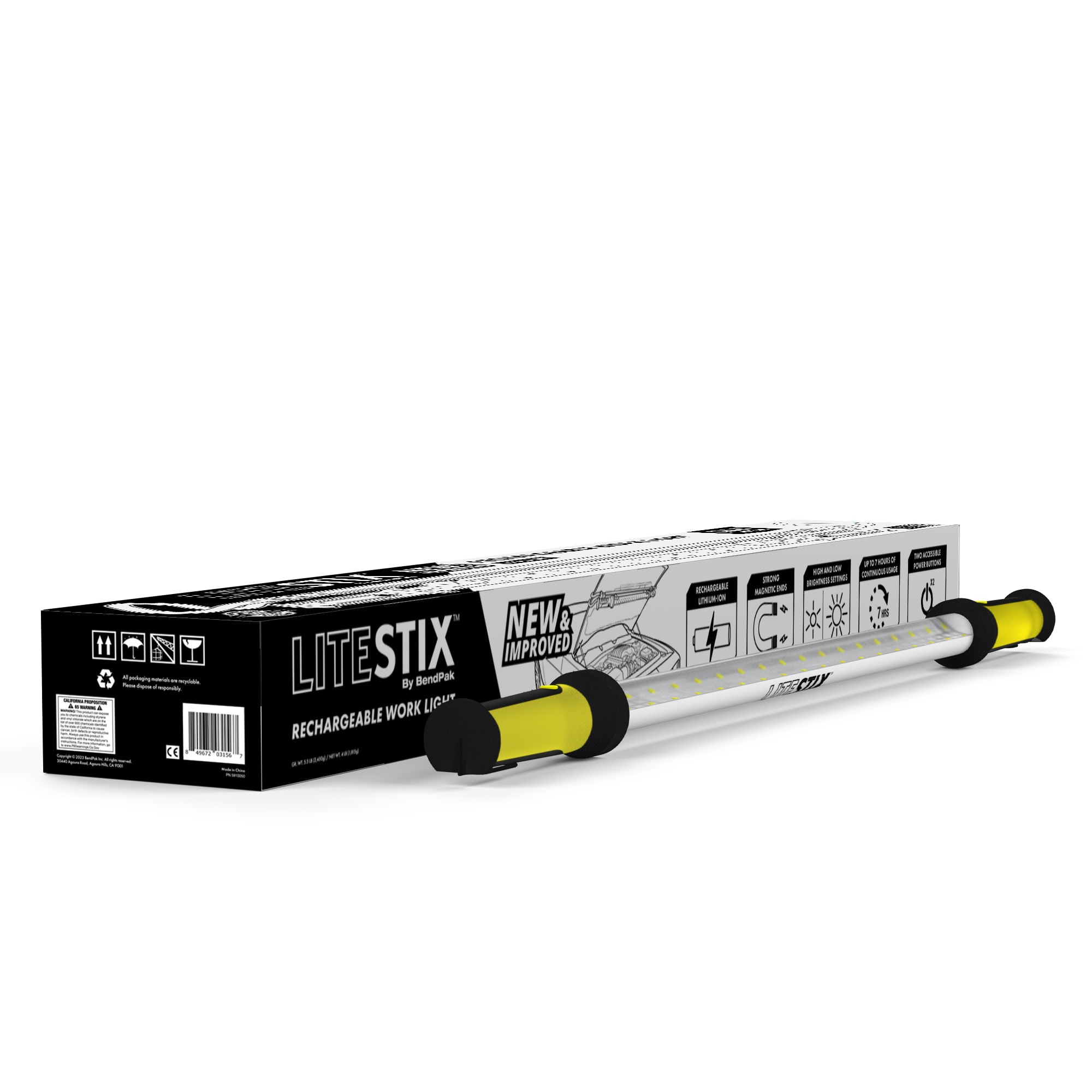 BendPak 5150063 1200 -Lumens LED Battery-operated Rechargeable Portable Work Light